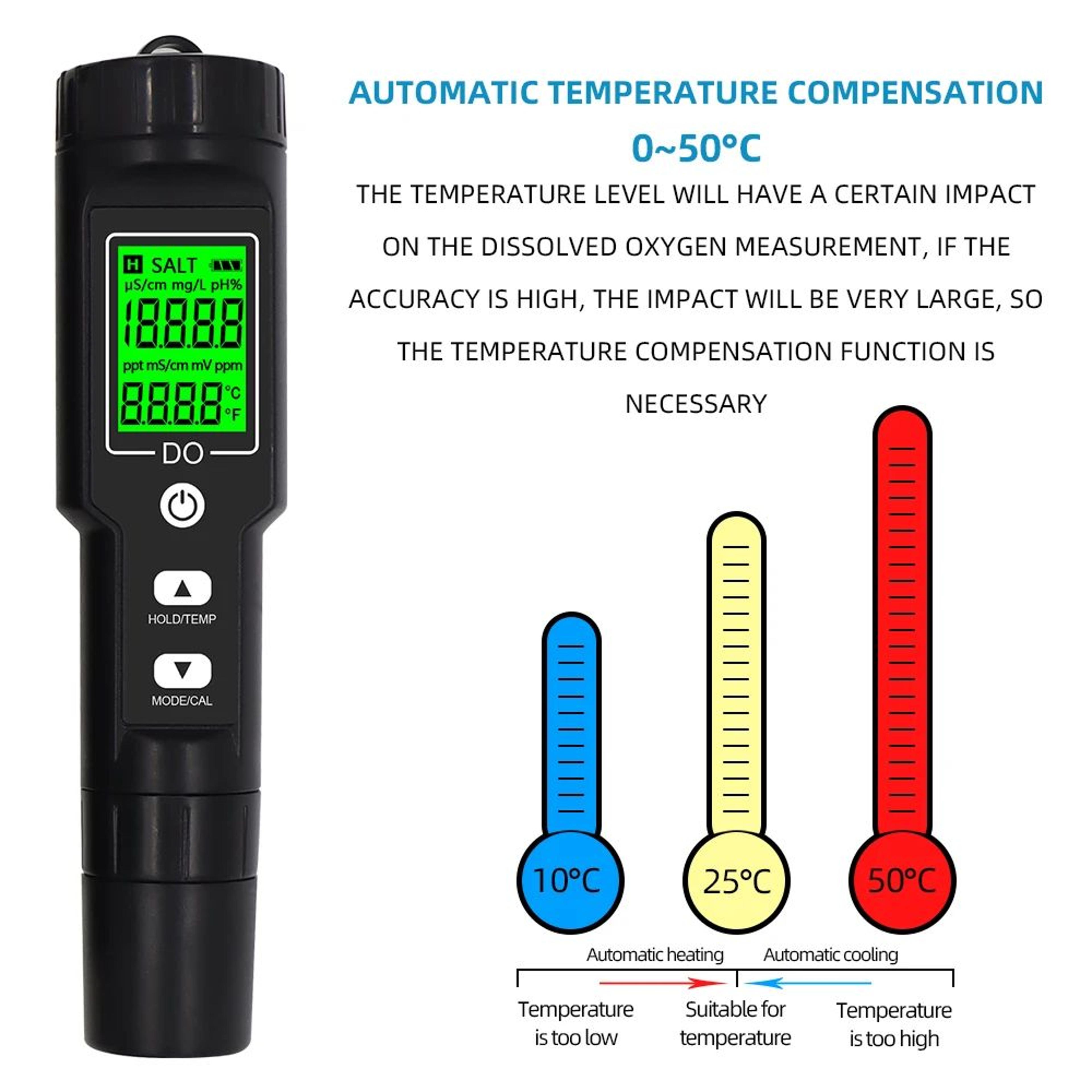 Digital Dissolved Oxygen Meter  030 MgL DO Tester With IP67 Waterproof Design ATC  Temperature Dete 3