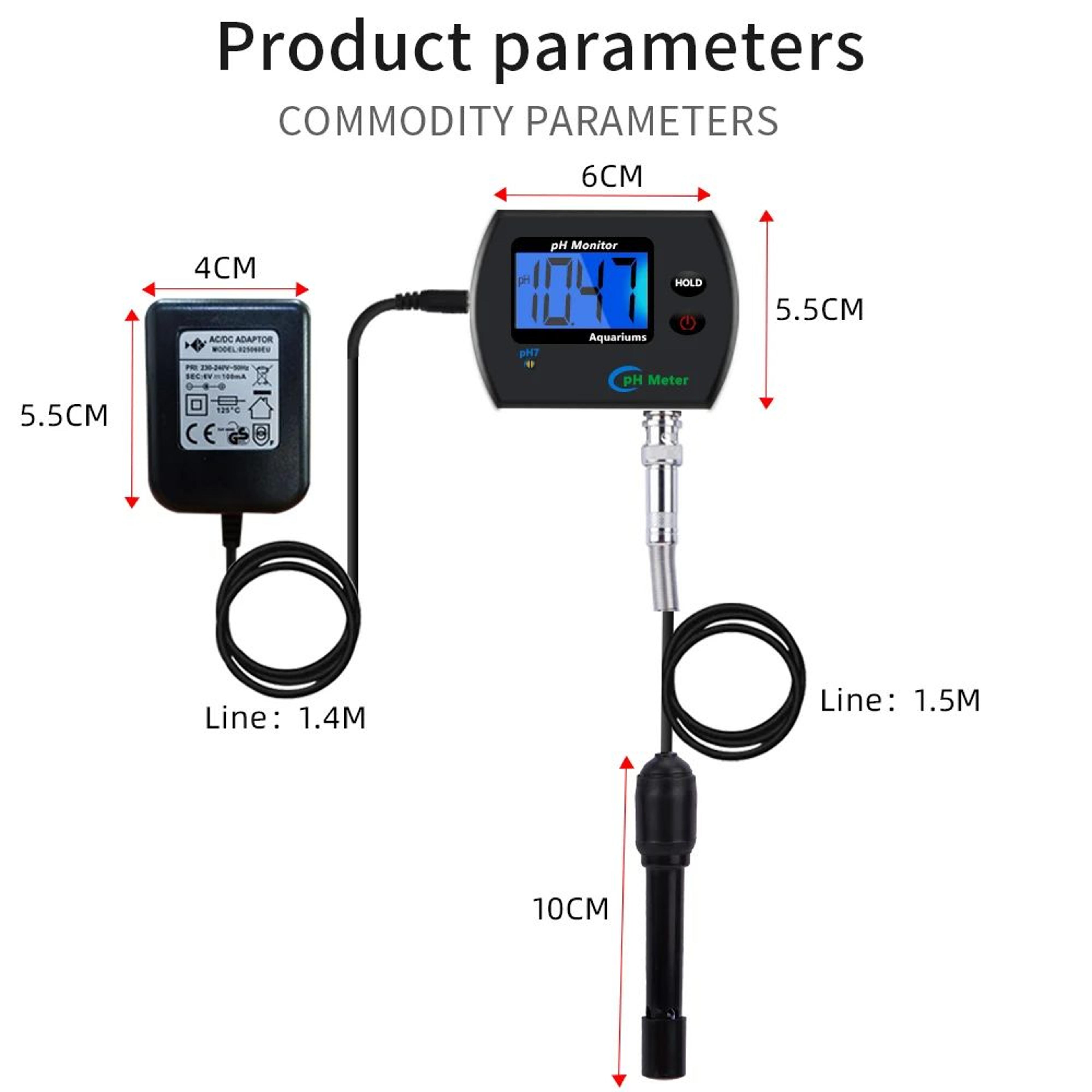 Professional Digital PH Meter  Accurate Online Water Quality Monitor With Temperature Compensation  5