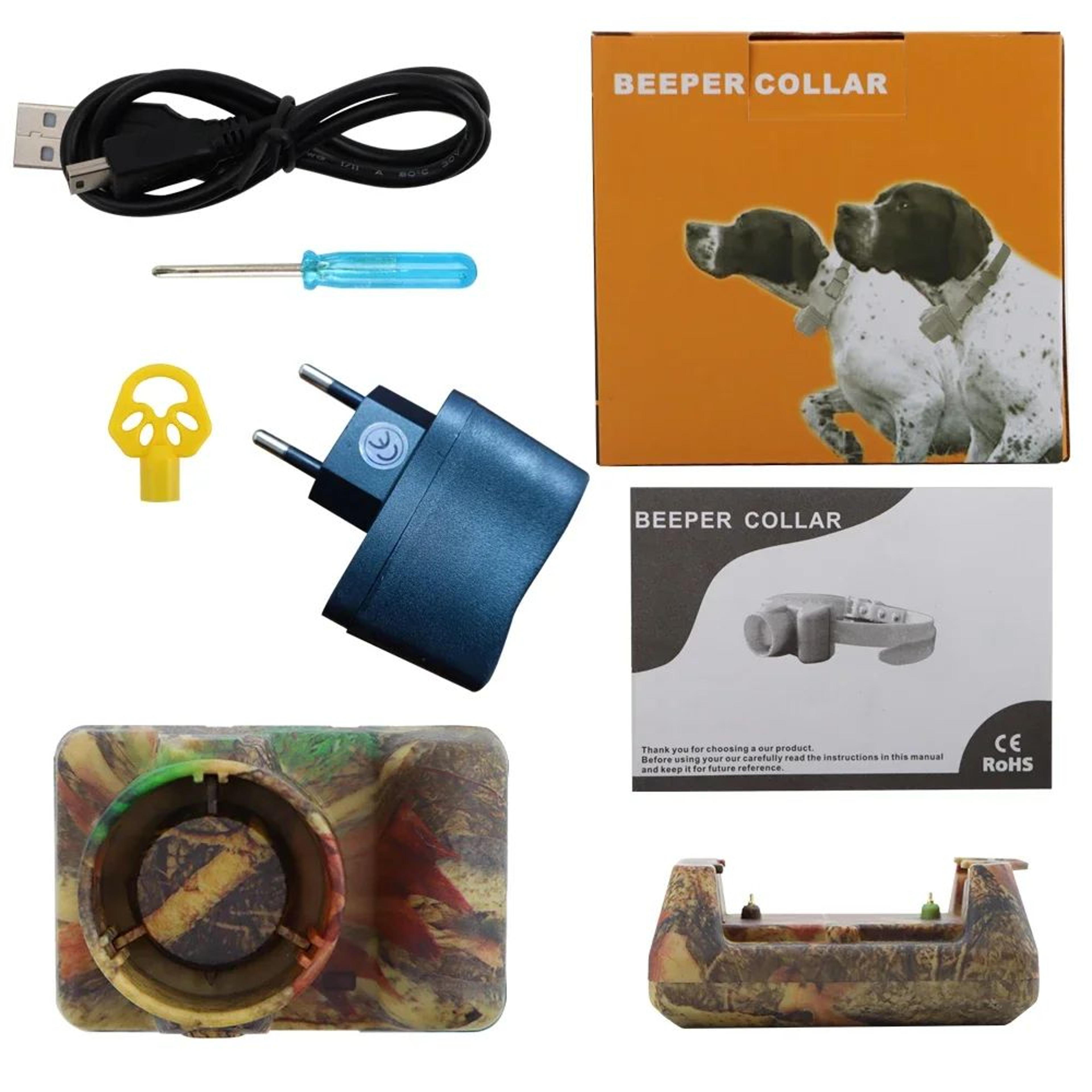 Rechargeable Dog Hunting Beeper Collar  Waterproof 10Mode Locator Training Collar With Adjustable S 1