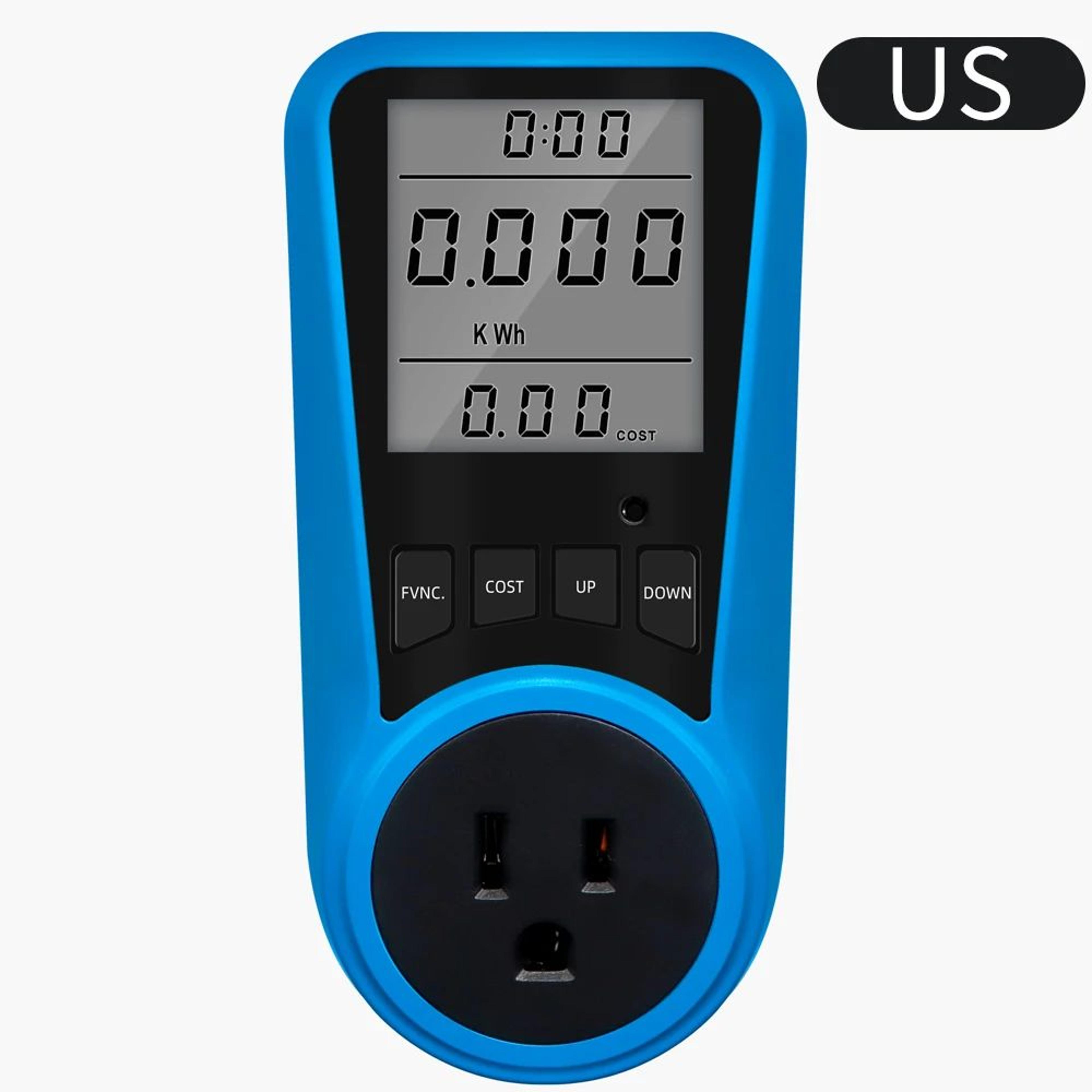 Digital Electricity Usage Meter  PlugIn Watt Voltage Current KWh Cost Power Analyzer With LCD Displ 6