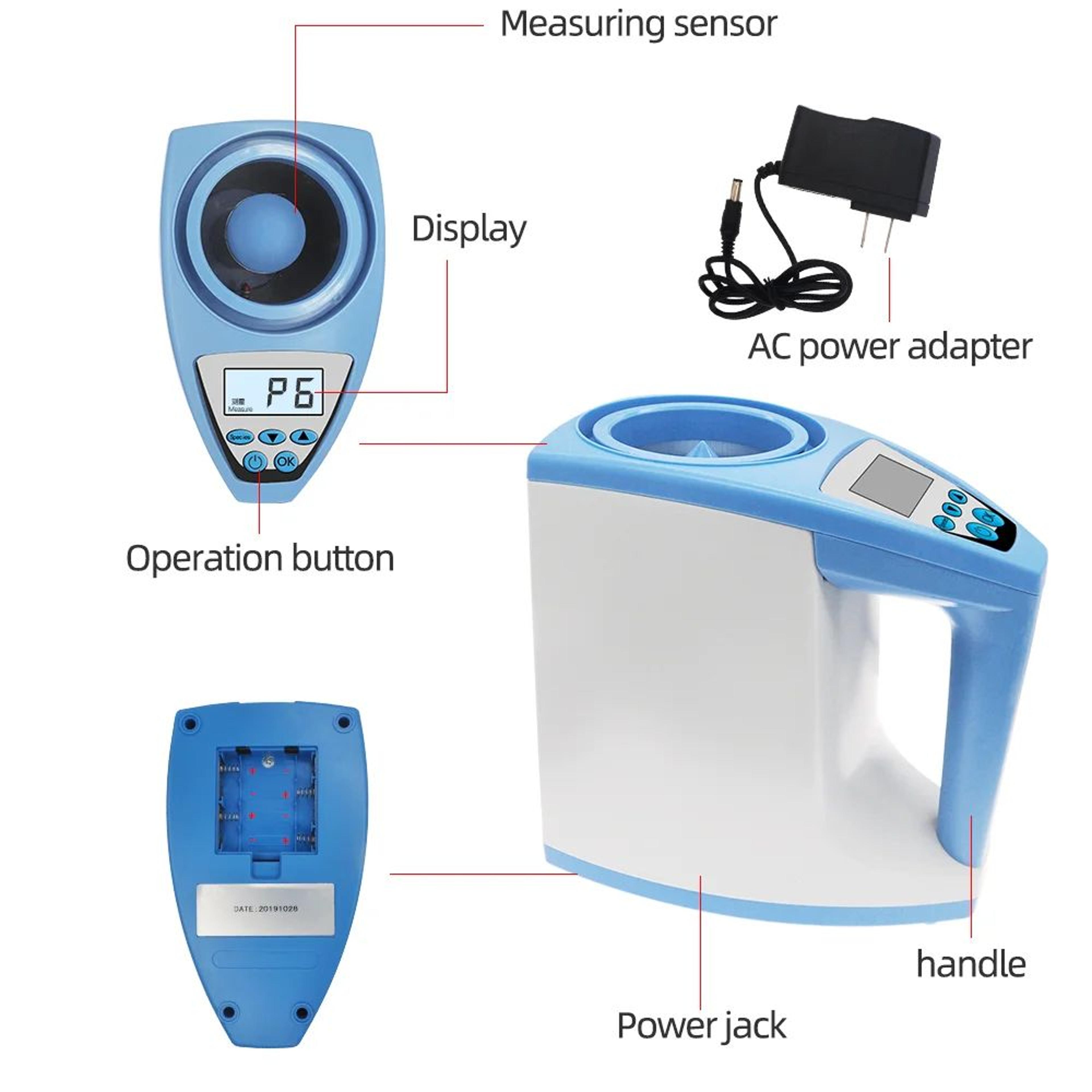 Digital Grain Moisture Tester  High Accuracy Humidity Gauge With Auto Compensation For Corn Wheat R