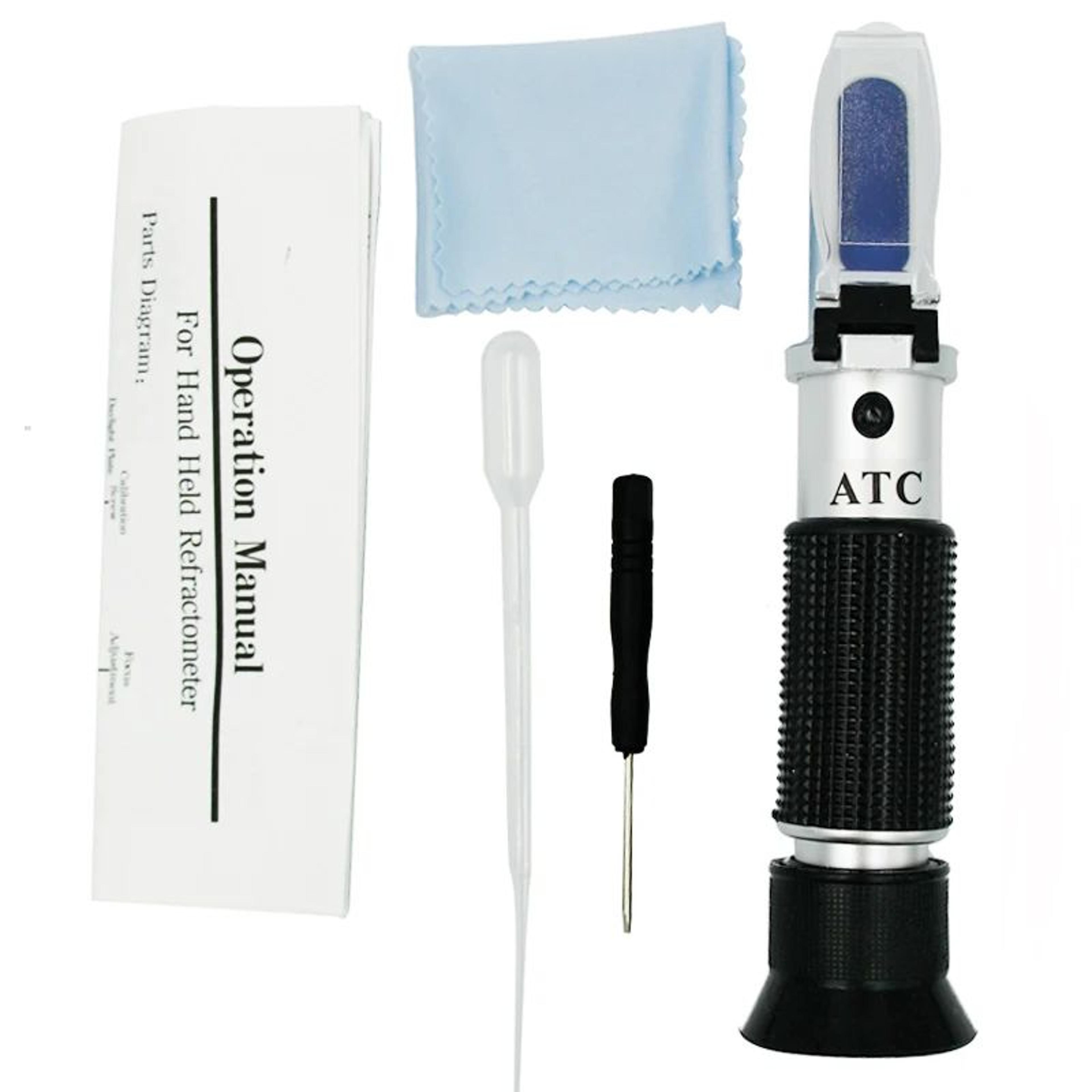 010 Brix Handheld Sugar Refractometer  High Accuracy ATC Tester For Fruit Juice Food Beverages  Liq 5
