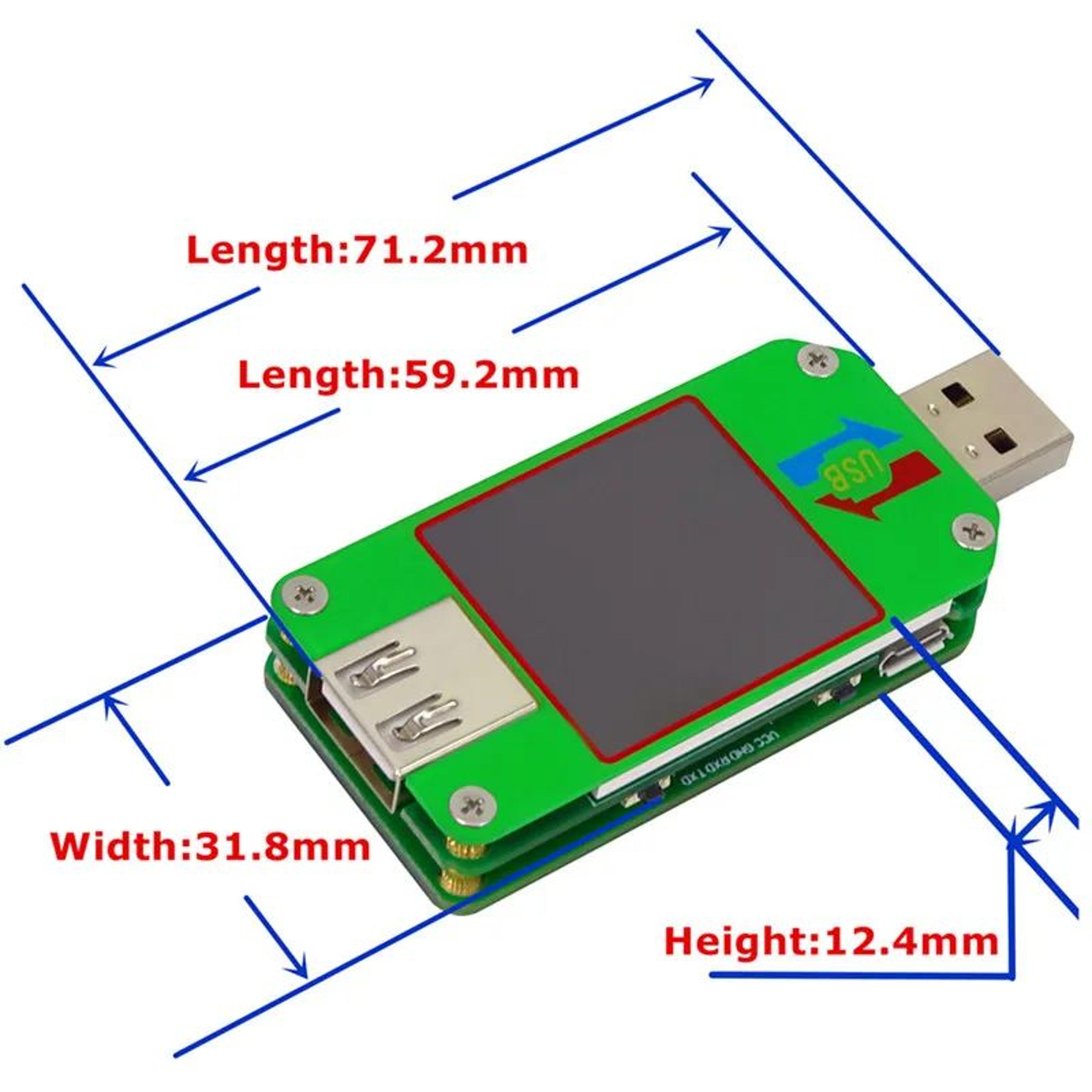 USB TypeC Digital Voltmeter Ammeter  144 In Color LCD Power Meter Quick Charger Power Bank Detector 3