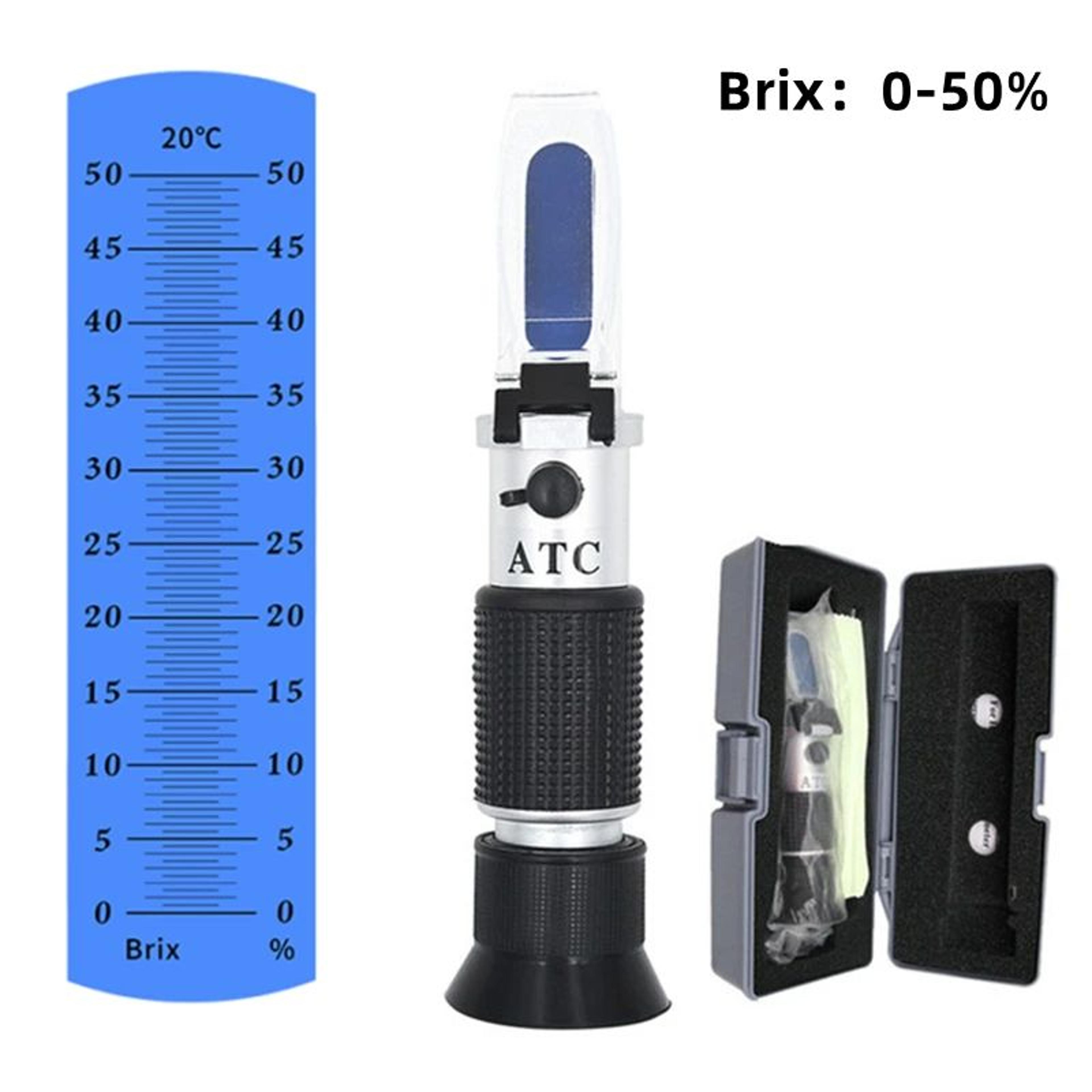 Handheld Brix Refractometer  032050090 Sugar Concentration Tester With ATC For Honey Fruit Juice  W 8