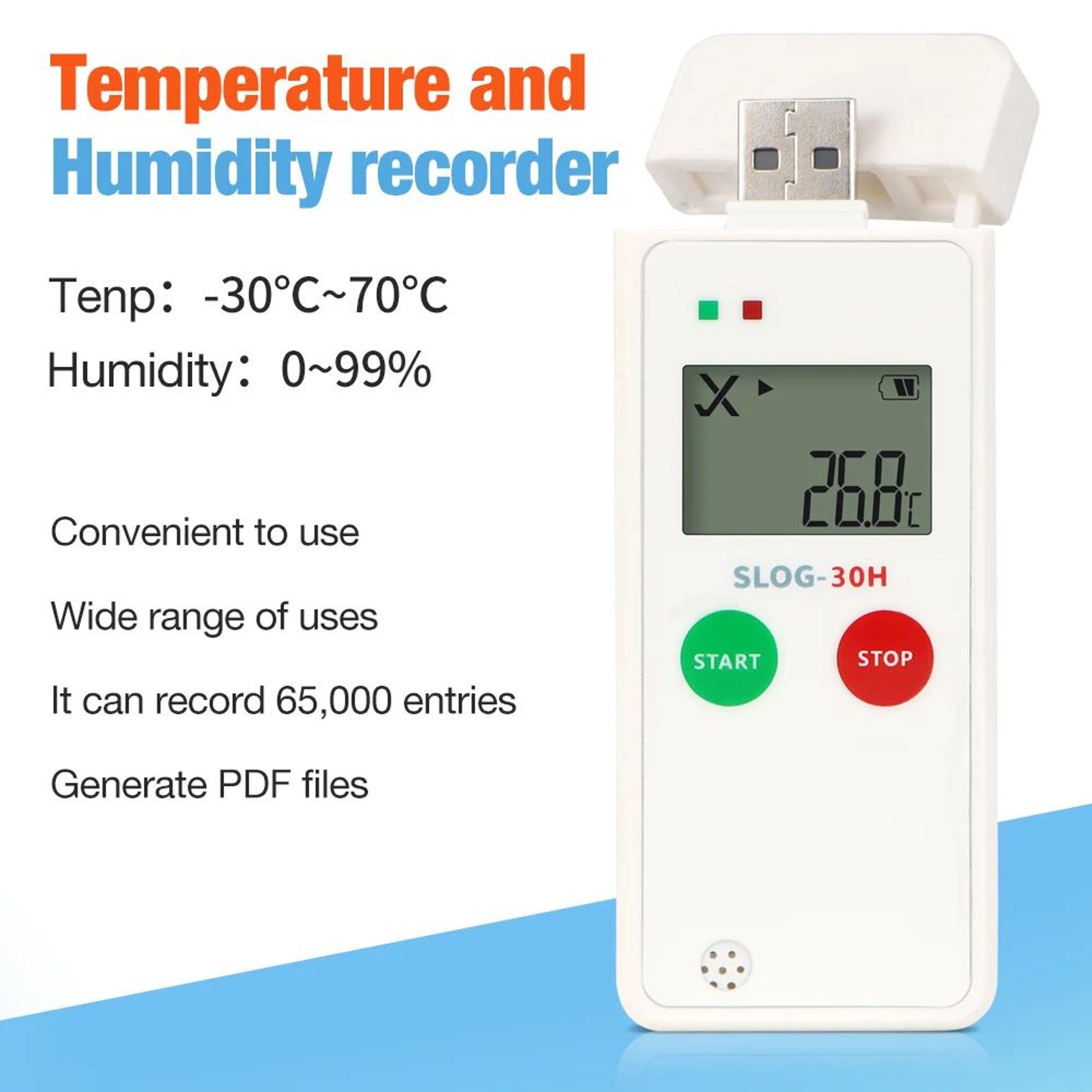 USB Temperature Data Logger  65000Point High Precision NTC Sensor Recorder For Cold Chain Warehouse 8