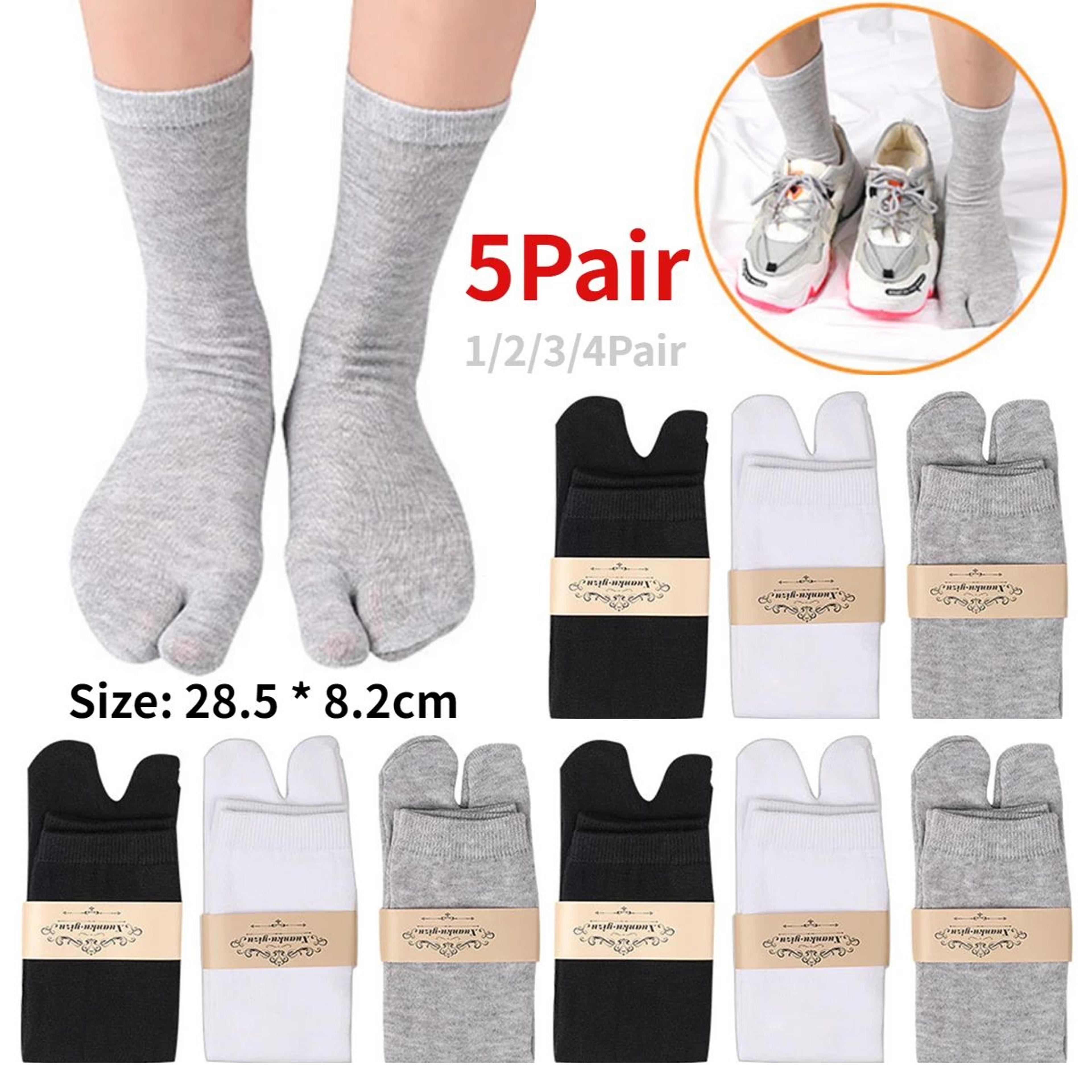 japanese split toe socks – unisex tabi two-toe socks for flip flops sandals kimono & daily wear, 1-5 pairs