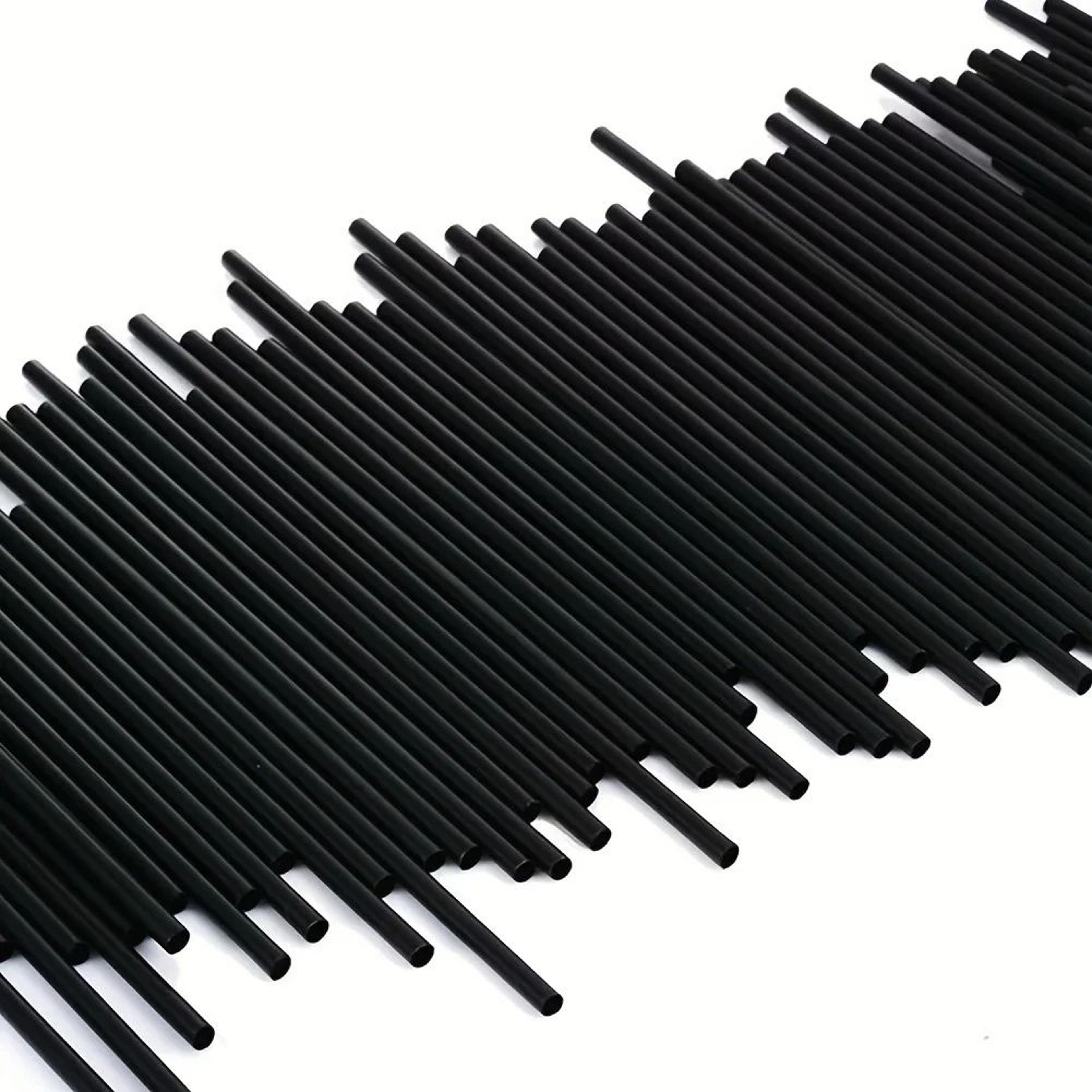 100pcs Black Flexible Drinking Straws  102 In Reusable PP Cocktail Straws With Cleaning Brush For P 4