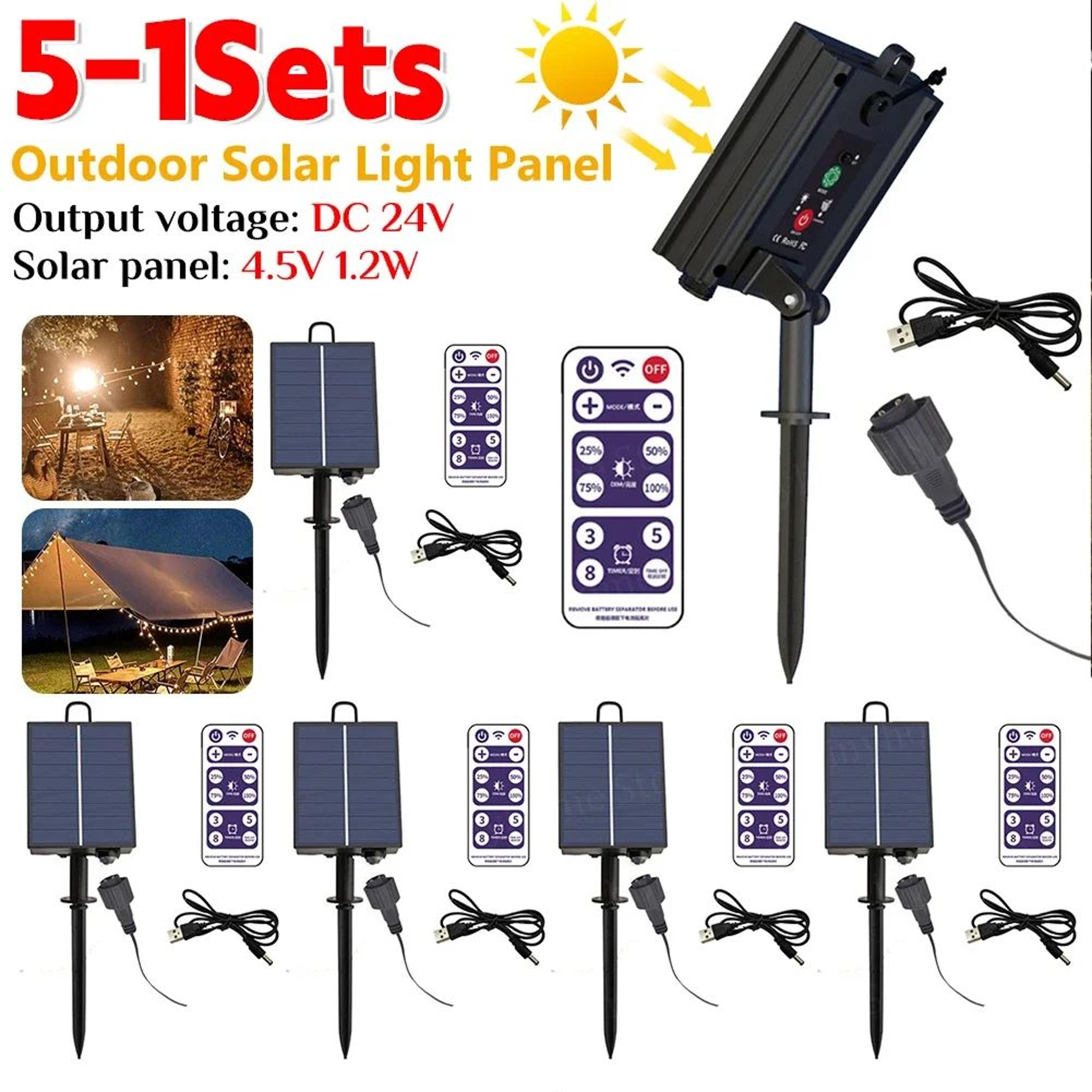 Solar Panel Controller With Remote  8Mode 24V Battery Box For 100200 LED String Lights Garden Chris 1