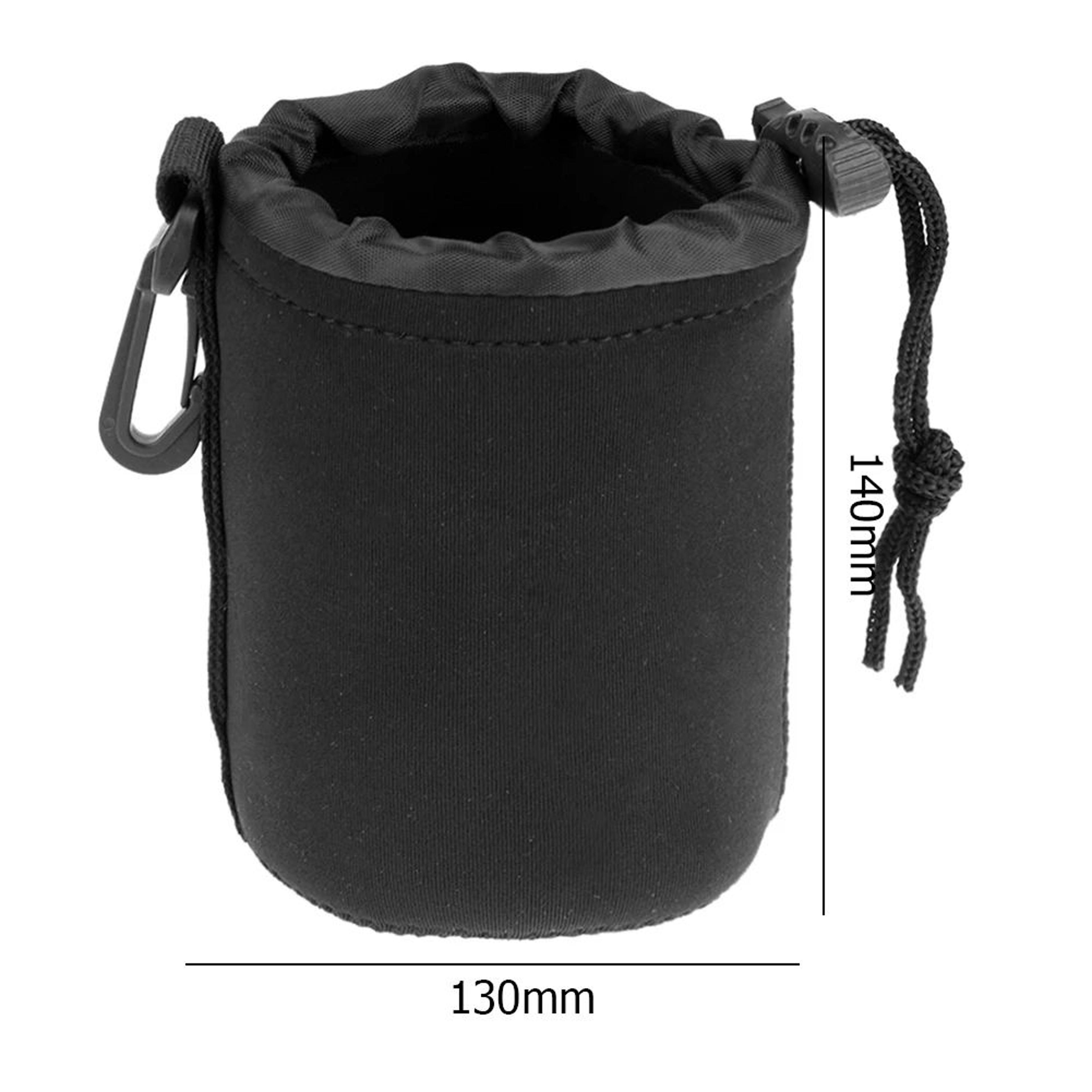 Waterproof Neoprene Camera Lens Pouch  Shockproof Soft Protective Case With Drawstring  Clip For DS 7