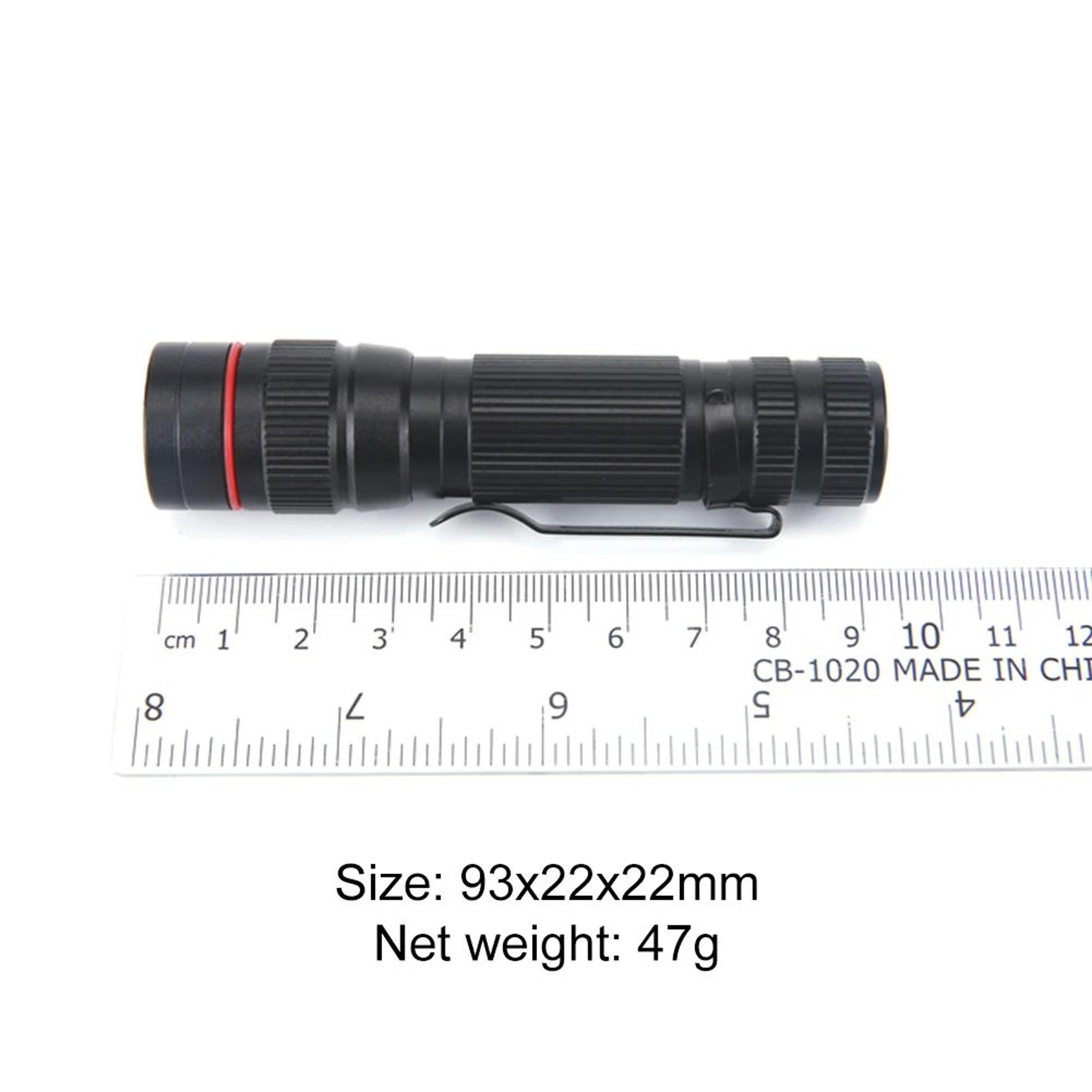 300LM USB Rechargeable Mini LED Flashlight  Waterproof Zoomable 3Mode Aluminum Torch For Camping Hi 4