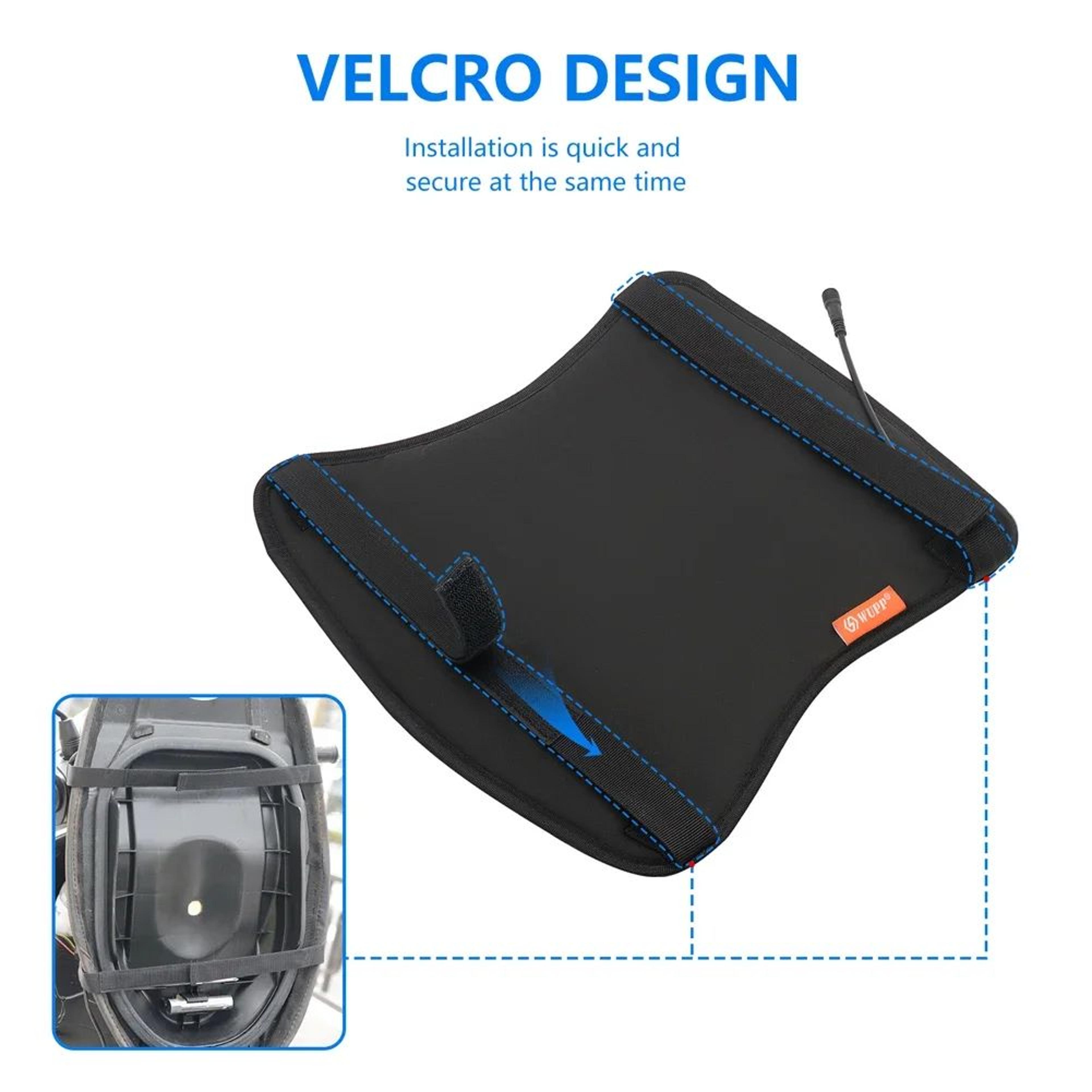 12V Motorcycle Heated Seat Cushion  Waterproof 3Level Smart Temperature Control Winter Heating Pad  5
