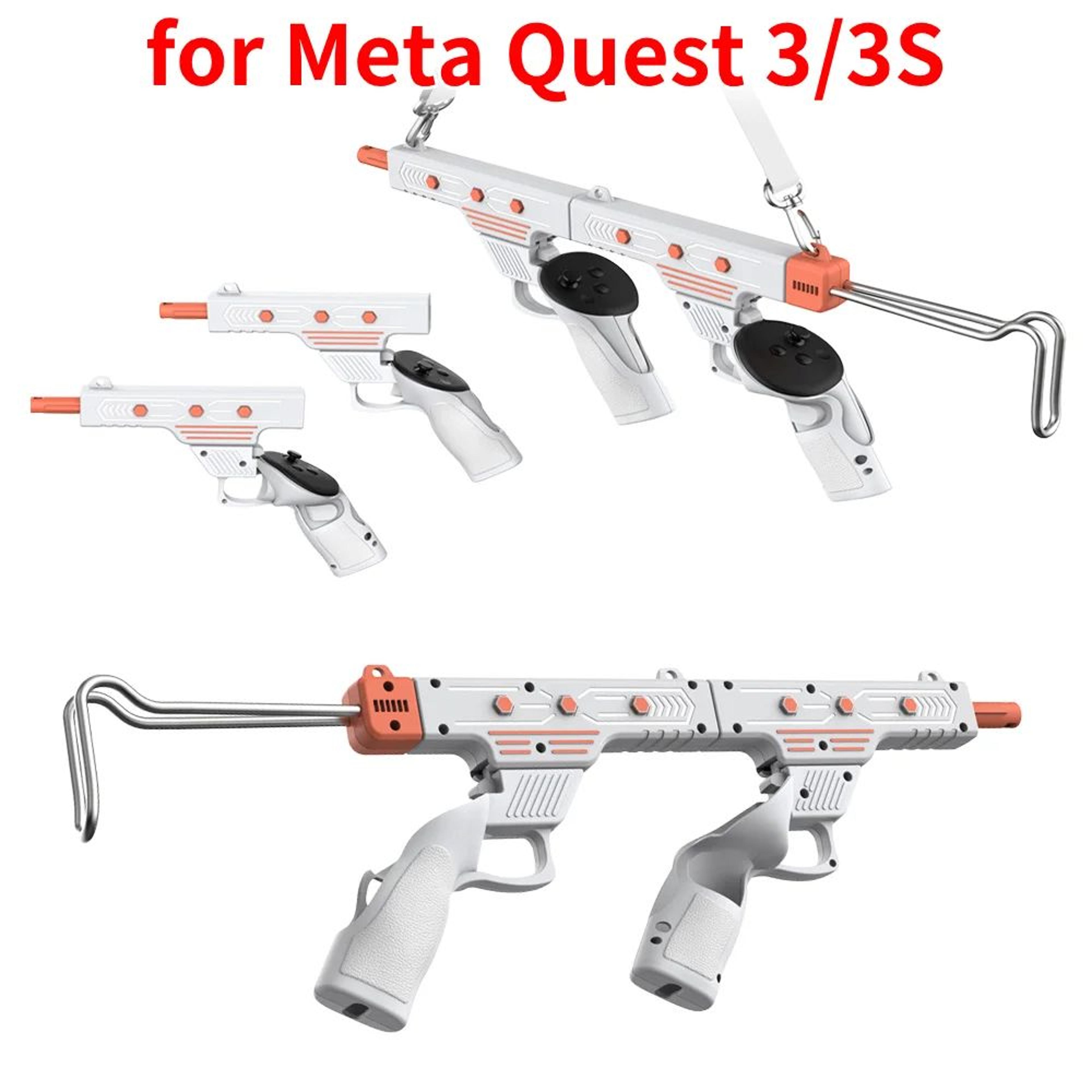 VR Gun Stock  Rifle Adapter Shooting Controller Handle With Precision Grip For Meta Quest 3 And Que 2