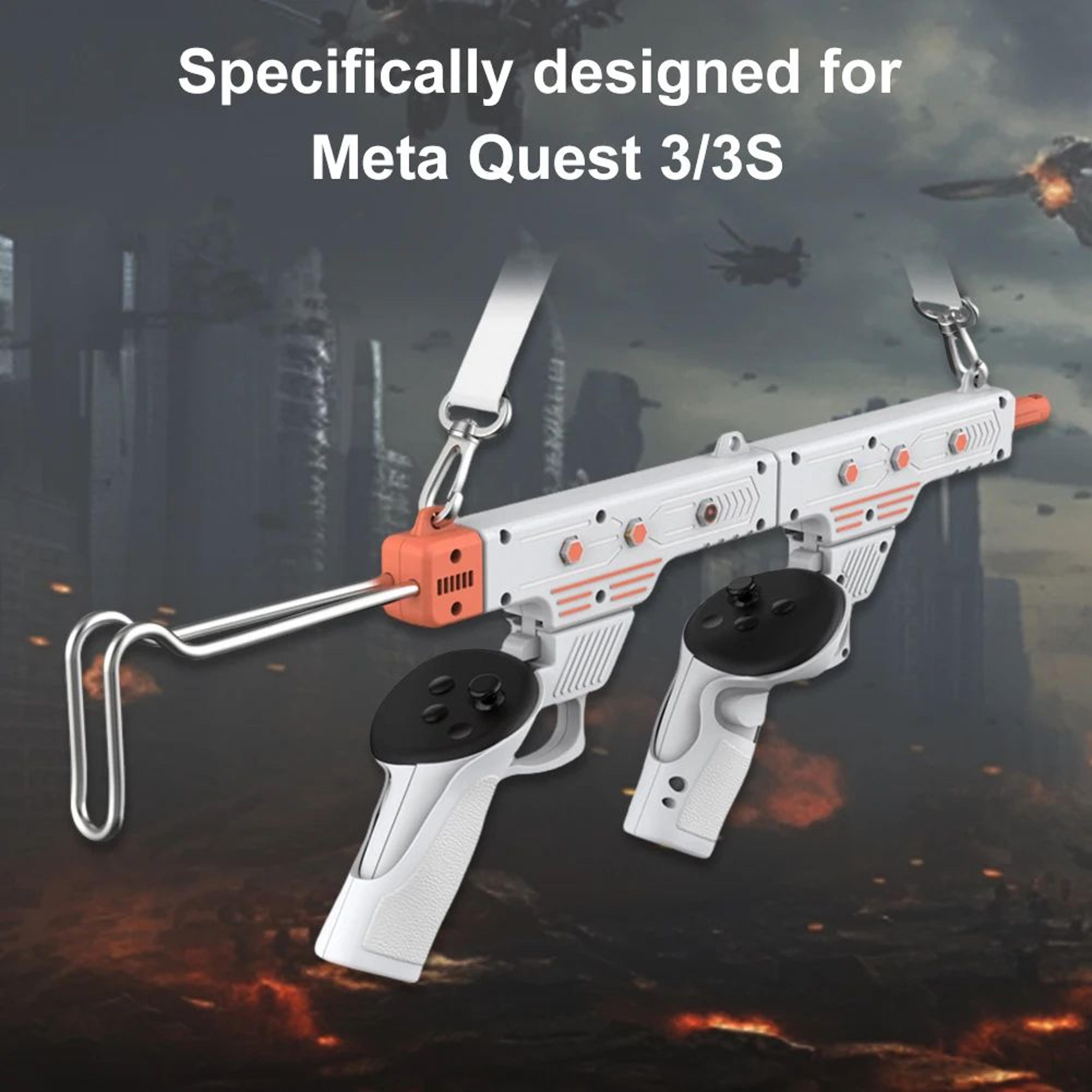 VR Gun Stock  Rifle Adapter Shooting Controller Handle With Precision Grip For Meta Quest 3 And Que 1