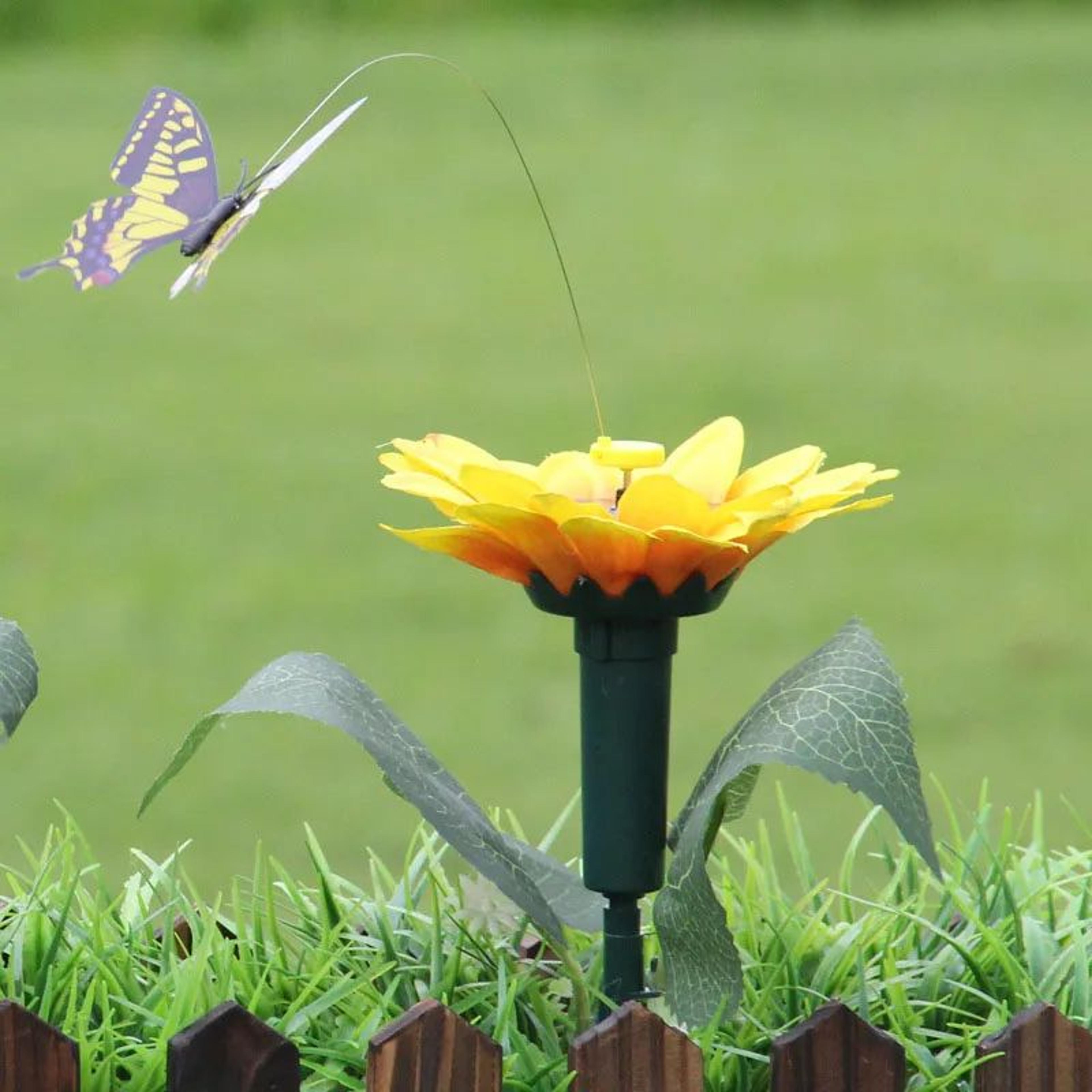 Solar Dancing Butterfly  Hummingbird Garden Stake  Fluttering Flower Decor For Potted Plants Patio  1
