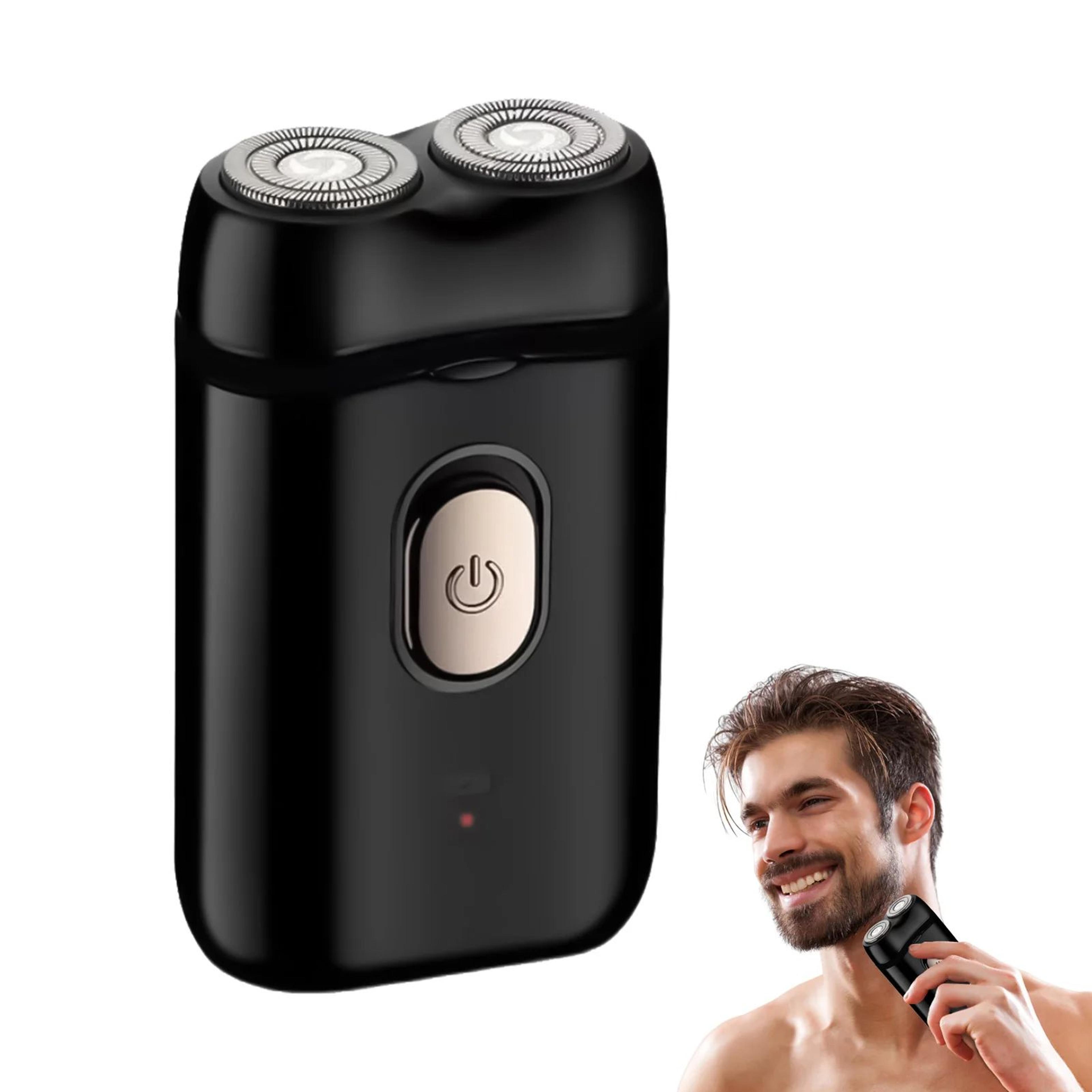 Mens DualHead Electric Razor  Rechargeable Cordless Beard Trimmer With Washable Compact Travel Shav 5