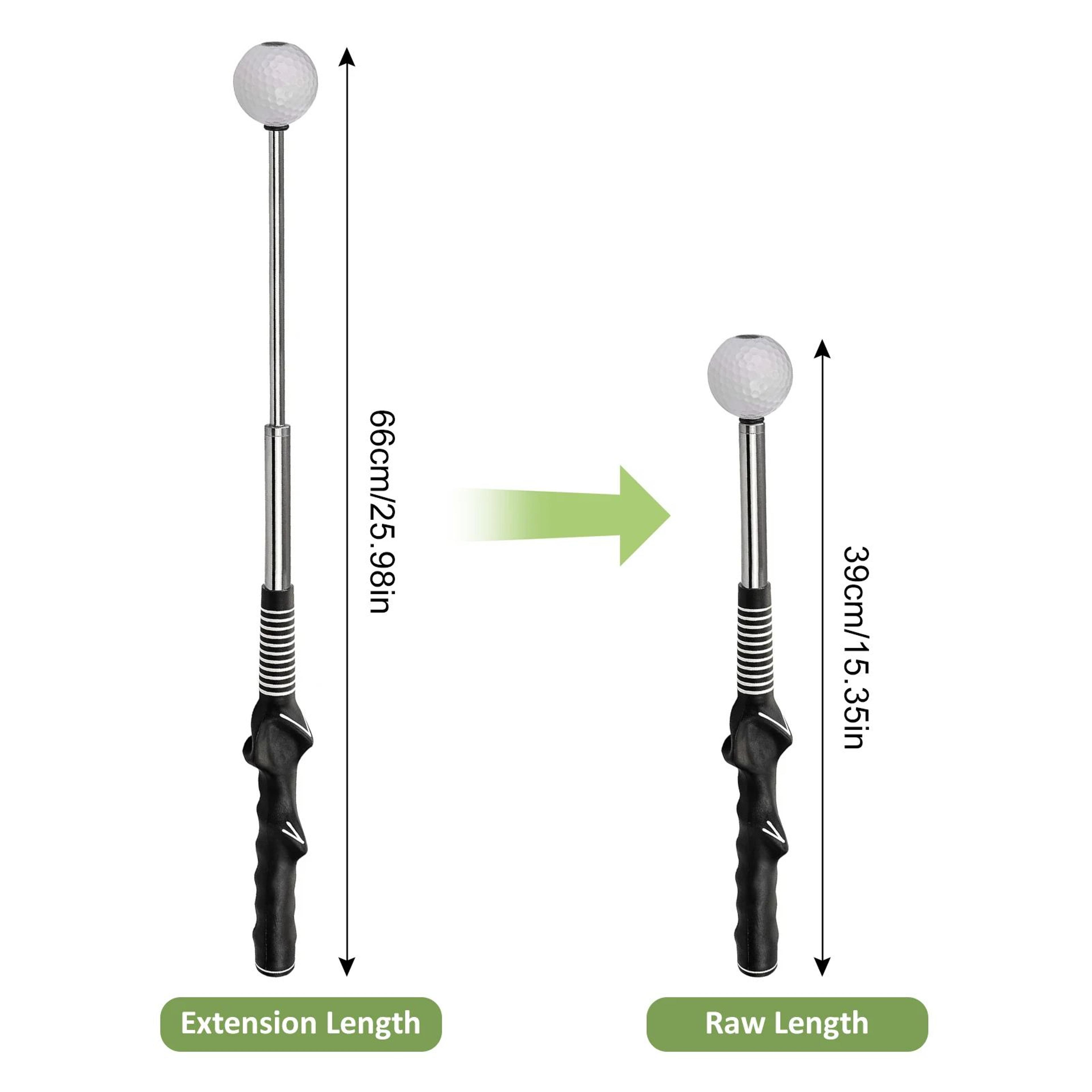 Retractable Golf Swing Trainer  Portable Grip Practice Aid With Click Feedback For Rhythm Stance  I 4