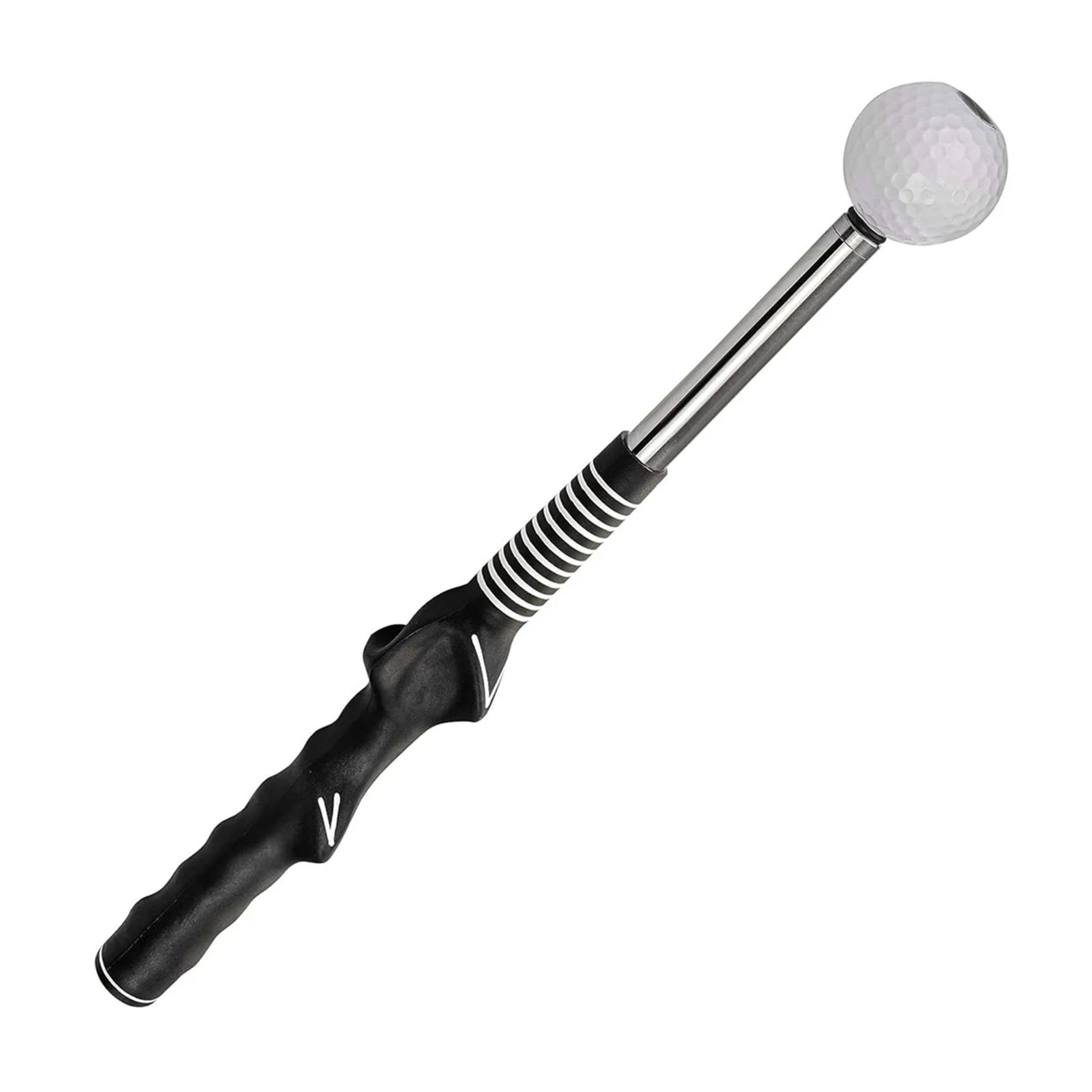 Retractable Golf Swing Trainer  Portable Grip Practice Aid With Click Feedback For Rhythm Stance  I 6