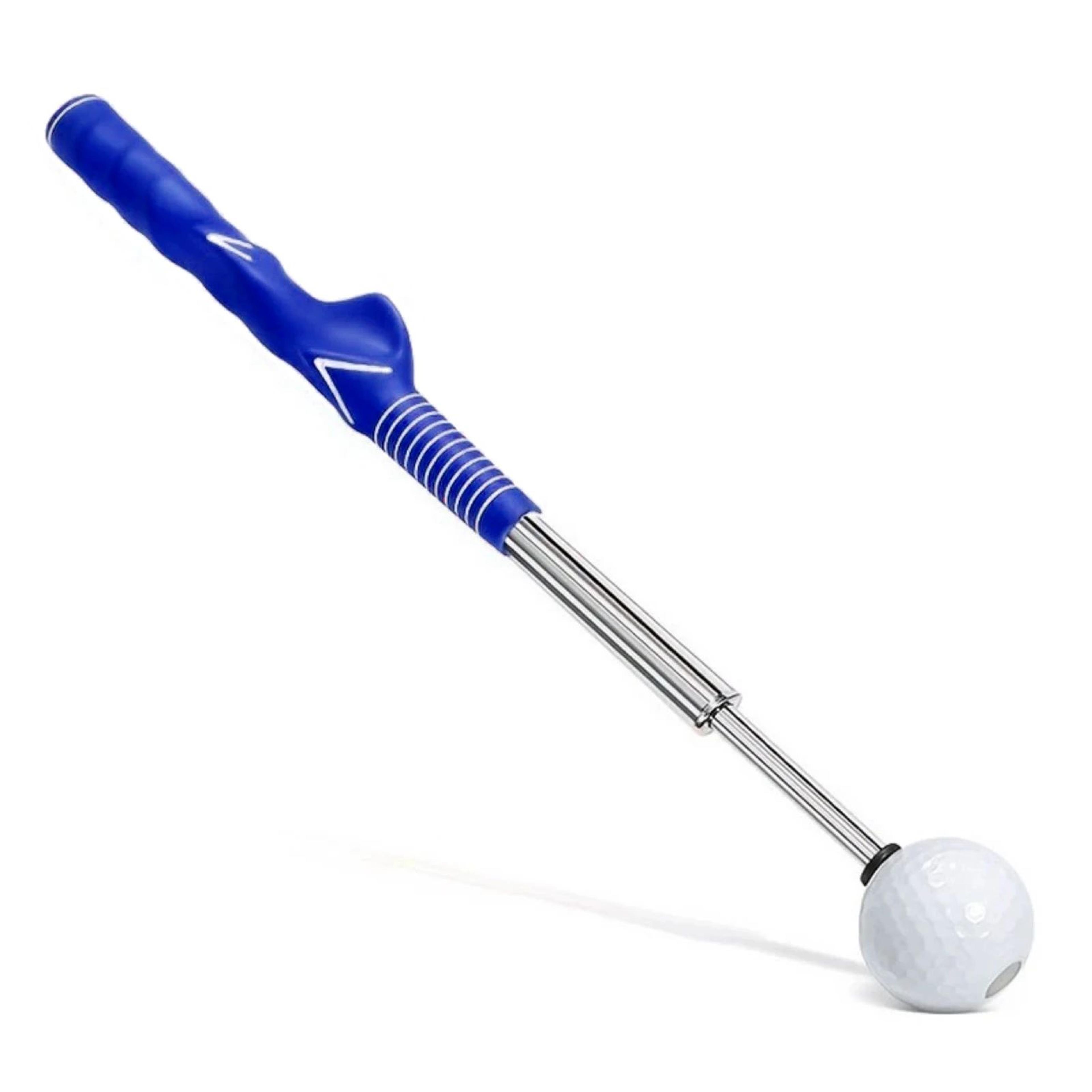 Retractable Golf Swing Trainer  Portable Grip Practice Aid With Click Feedback For Rhythm Stance  I 7