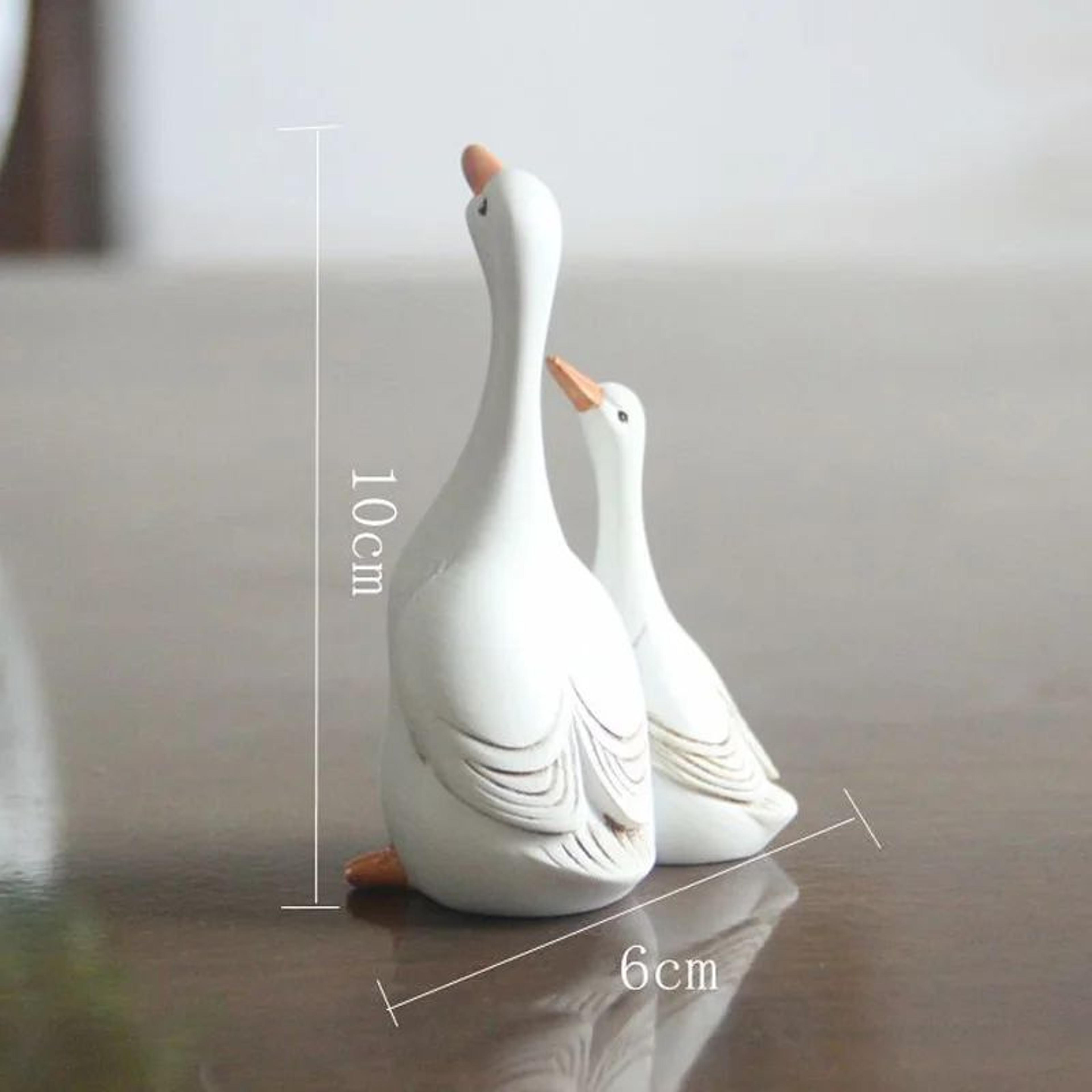 Mother  Son Duck Resin Statue  Handcrafted Rustic Family Figurine Decor For Living Room Cabinet She 6