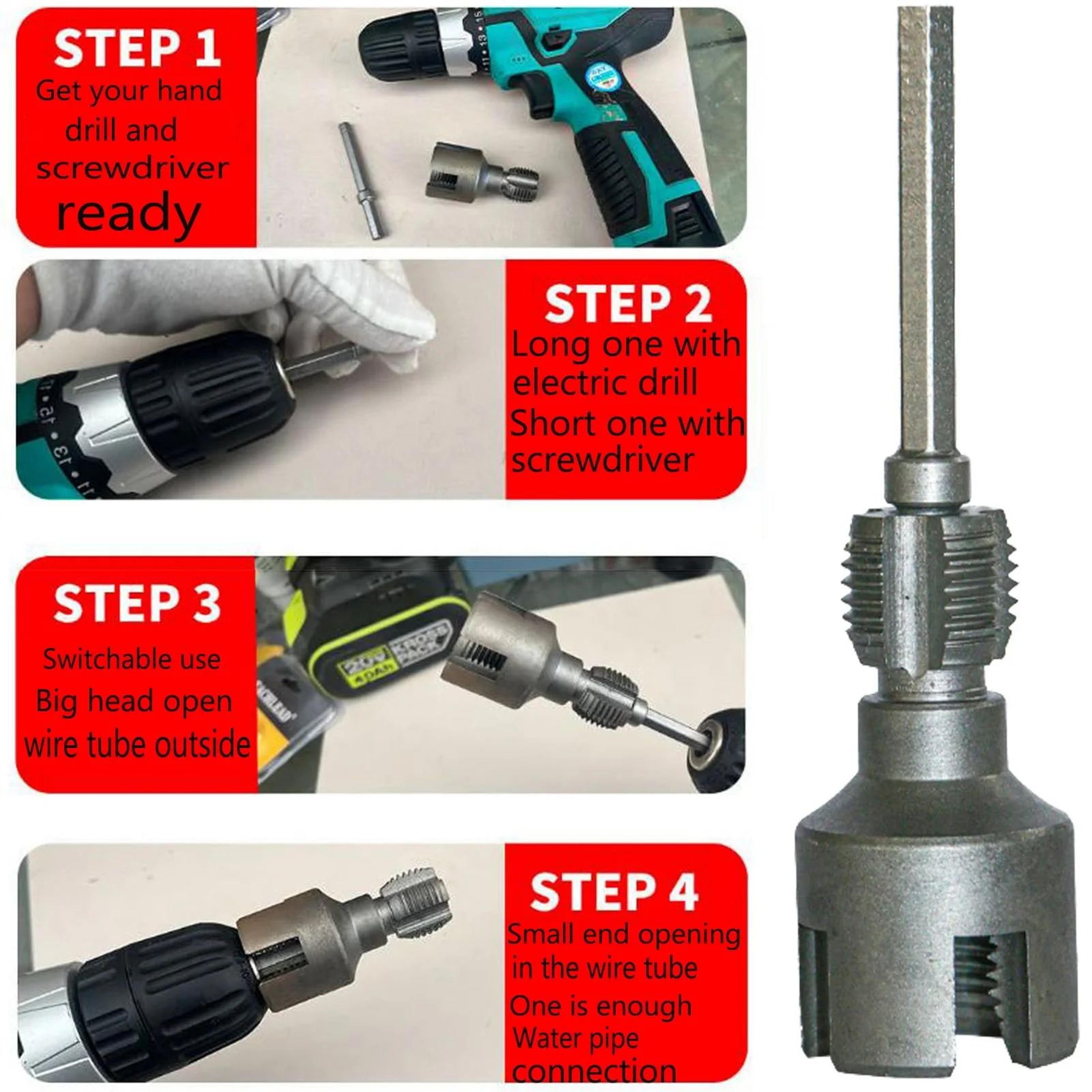 Integrated Pipe Threading Tool  Steel Internal  External Thread Cutter For 12  34 In PVC PPR PE Pip 1