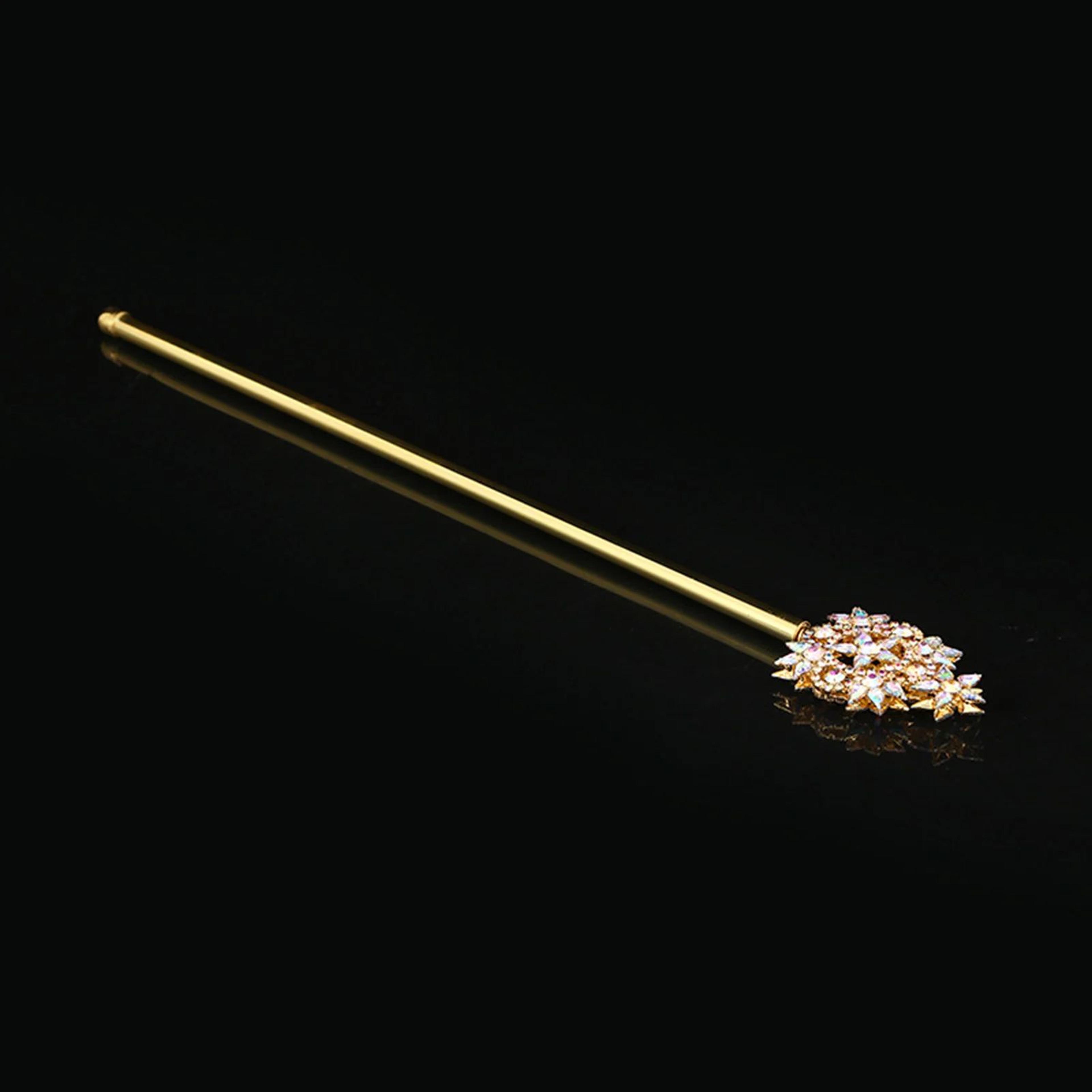 Rhinestone Princess Wand  Sparkling Crown Fairy Scepter For Weddings Pageants Costumes  Party Favor 1