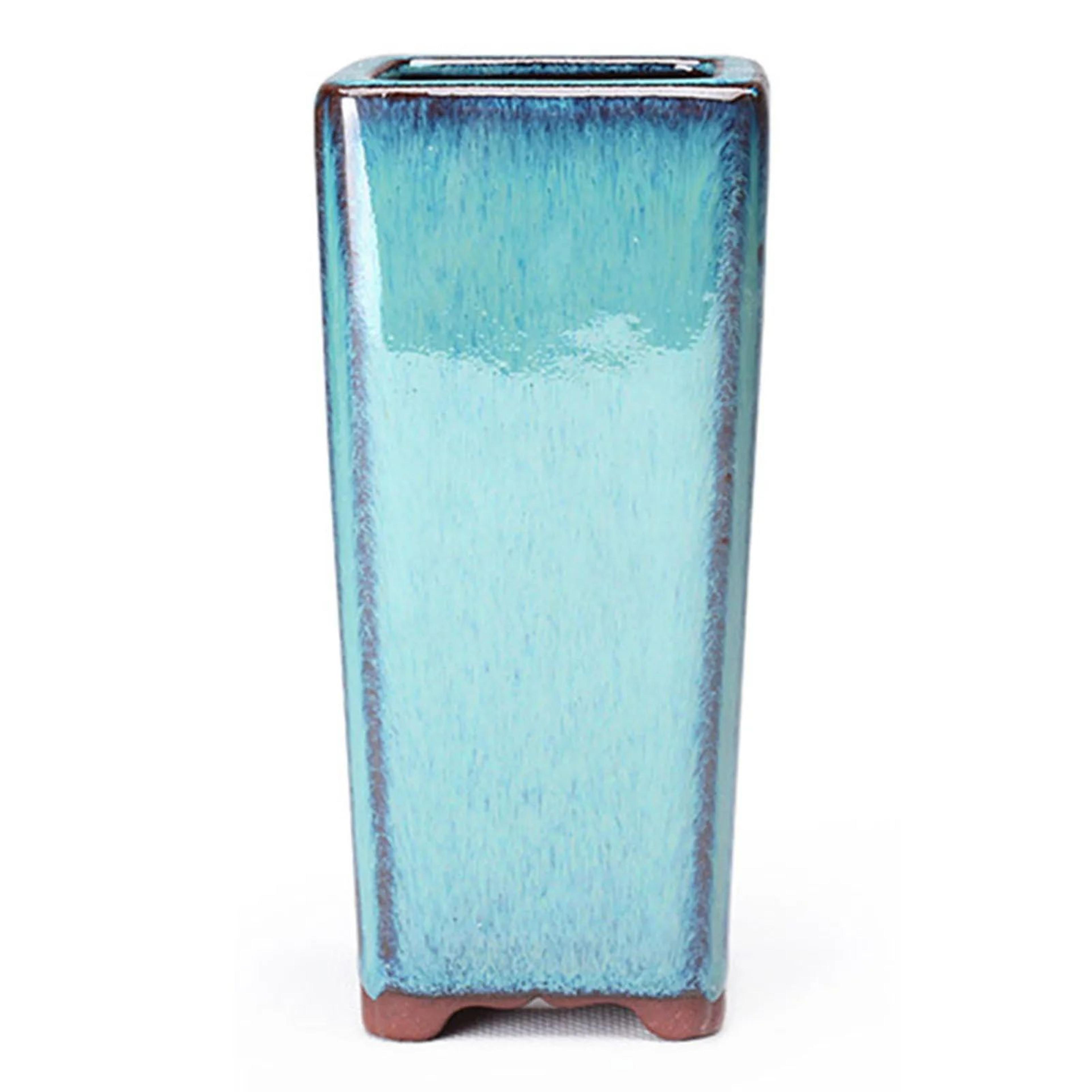 Handmade Ceramic Succulent Planter  Tall Glazed Flower Pot With Drainage Hole For Indoor Outdoor Ho 4