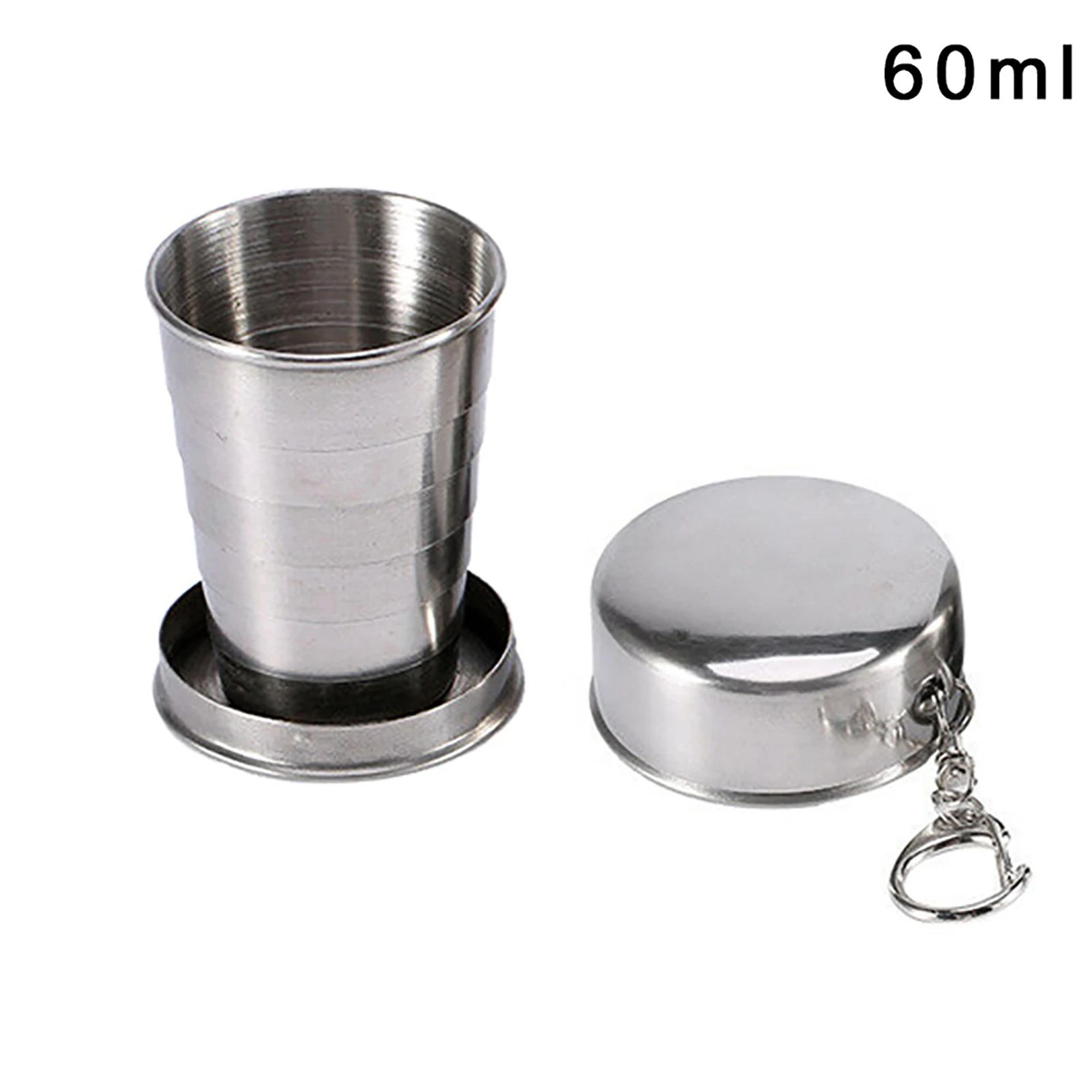Foldable Stainless Steel Camping Cup  Collapsible Portable Coffee Mug For Hiking Backpacking Picnic 4
