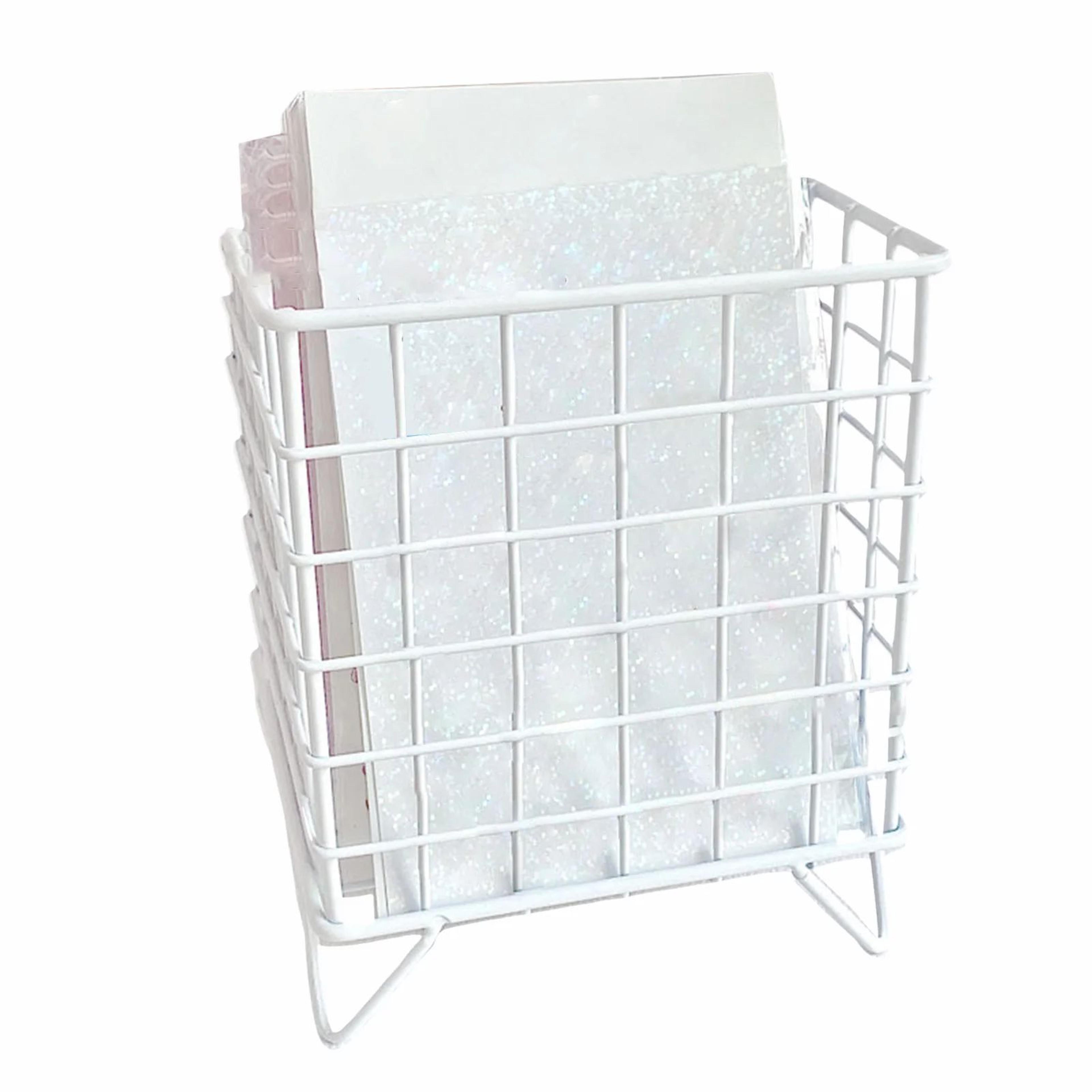 Farmhouse Iron Storage Basket  Multifunctional Metal Organizer For Kitchen Seasonings Snacks Toilet 9