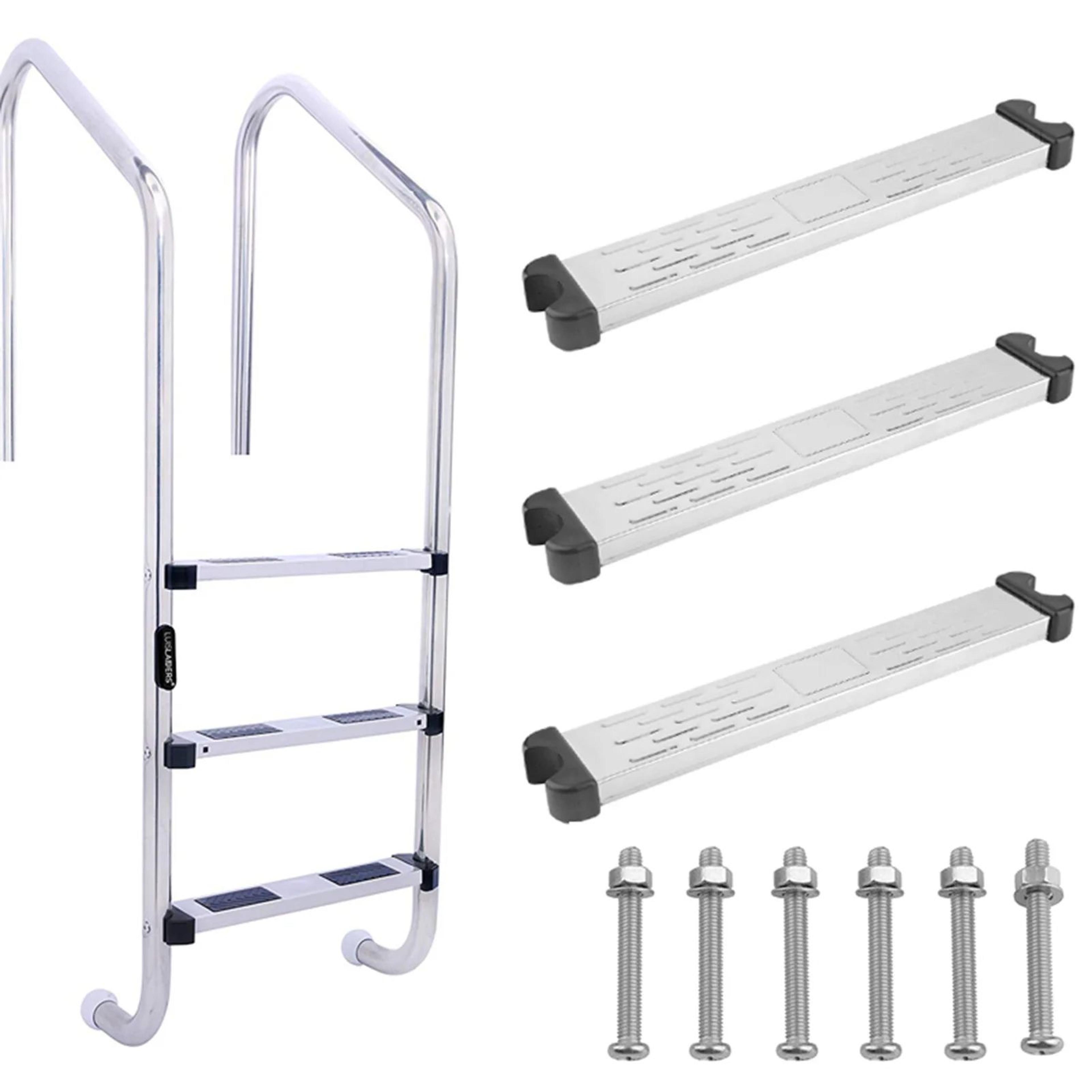 Swimming Pool Ladder Step  304 Stainless Steel Replacement Pedal With Nonslip Rubber Pad For Easy P 1