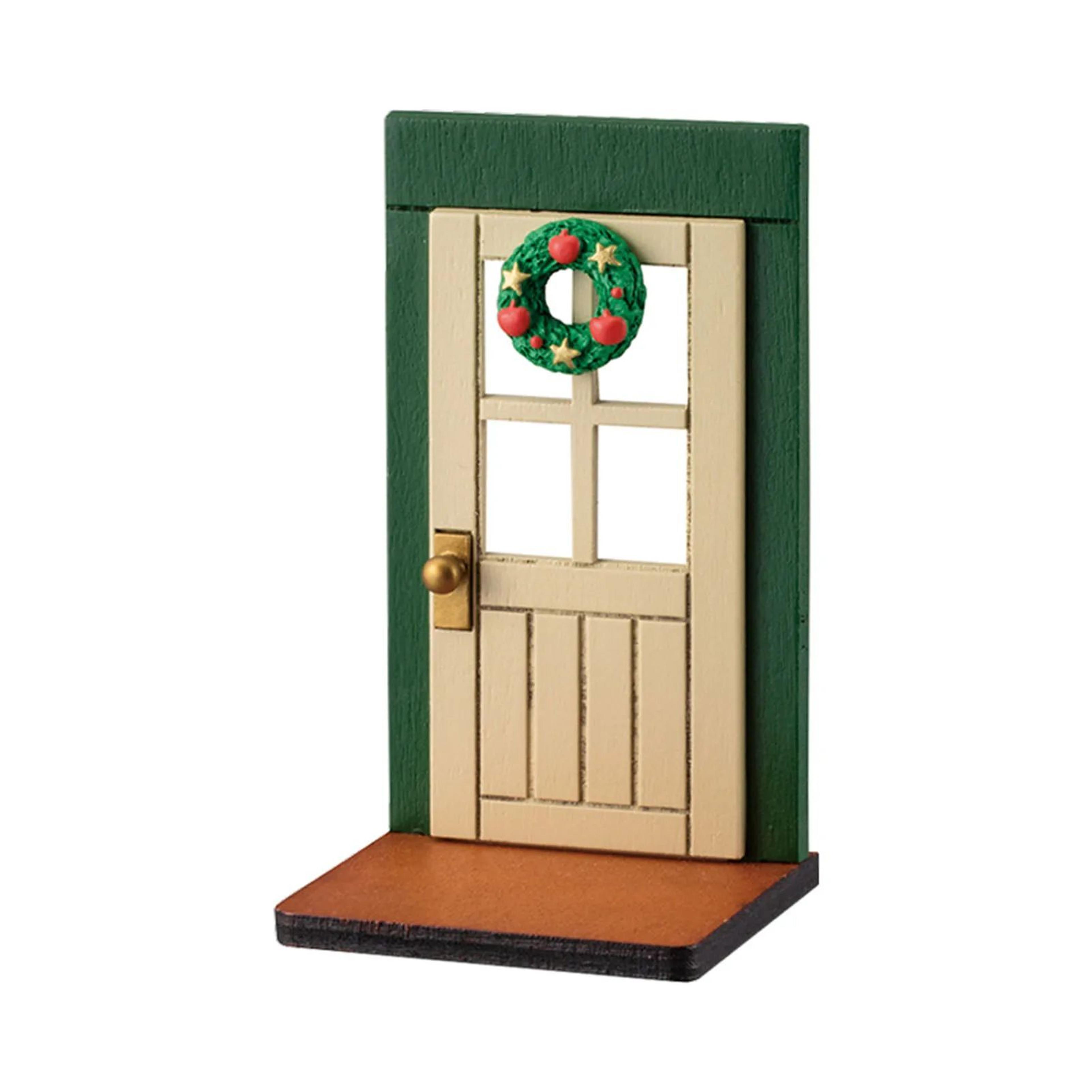 Wooden Christmas Door Ornament  Lovely Miniature Hanging Decoration For Festive Walls Holiday Parti 6
