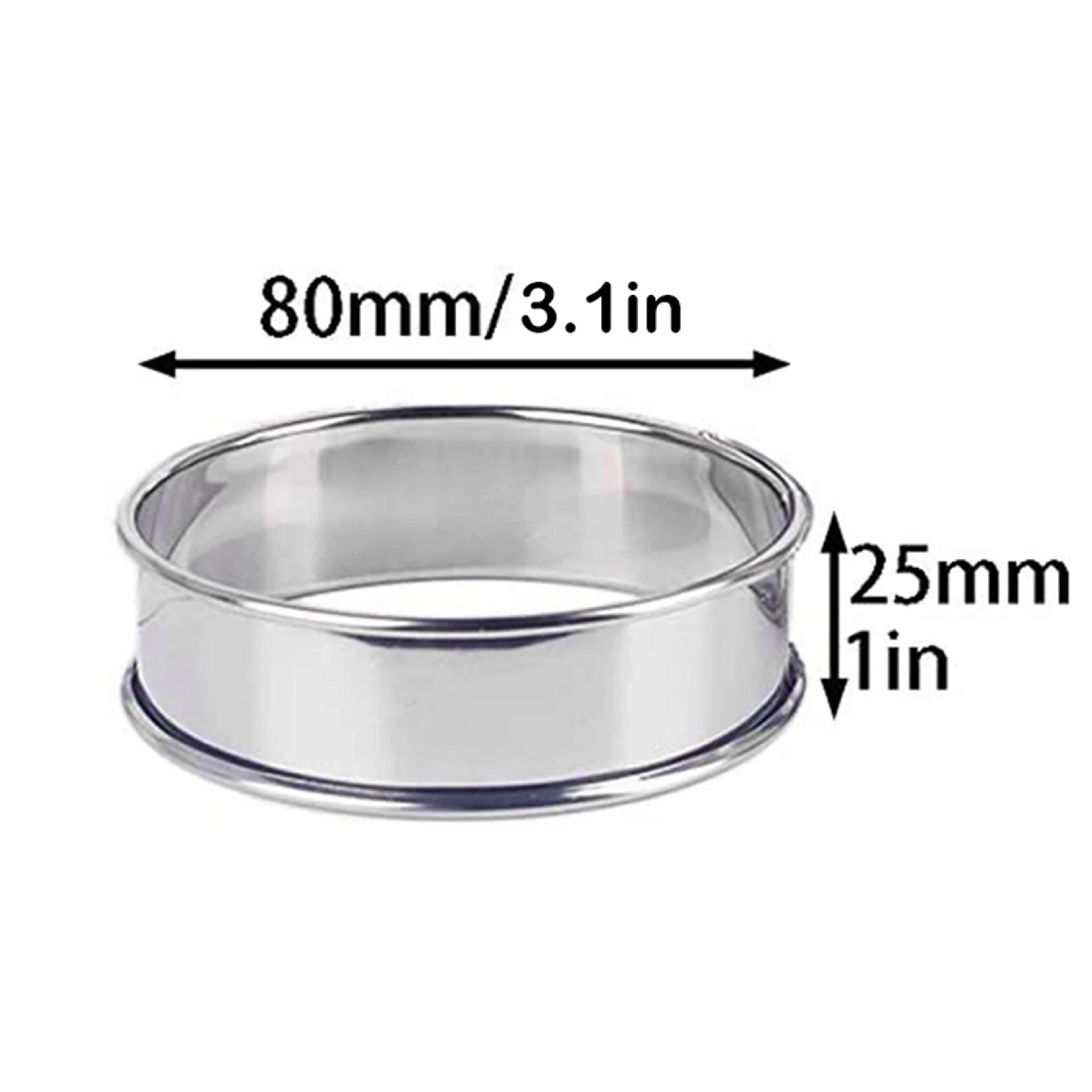 Stainless Steel Muffin Rings  4Piece Nonstick Crumpet Mold Set For Easy Release English Muffins And 5