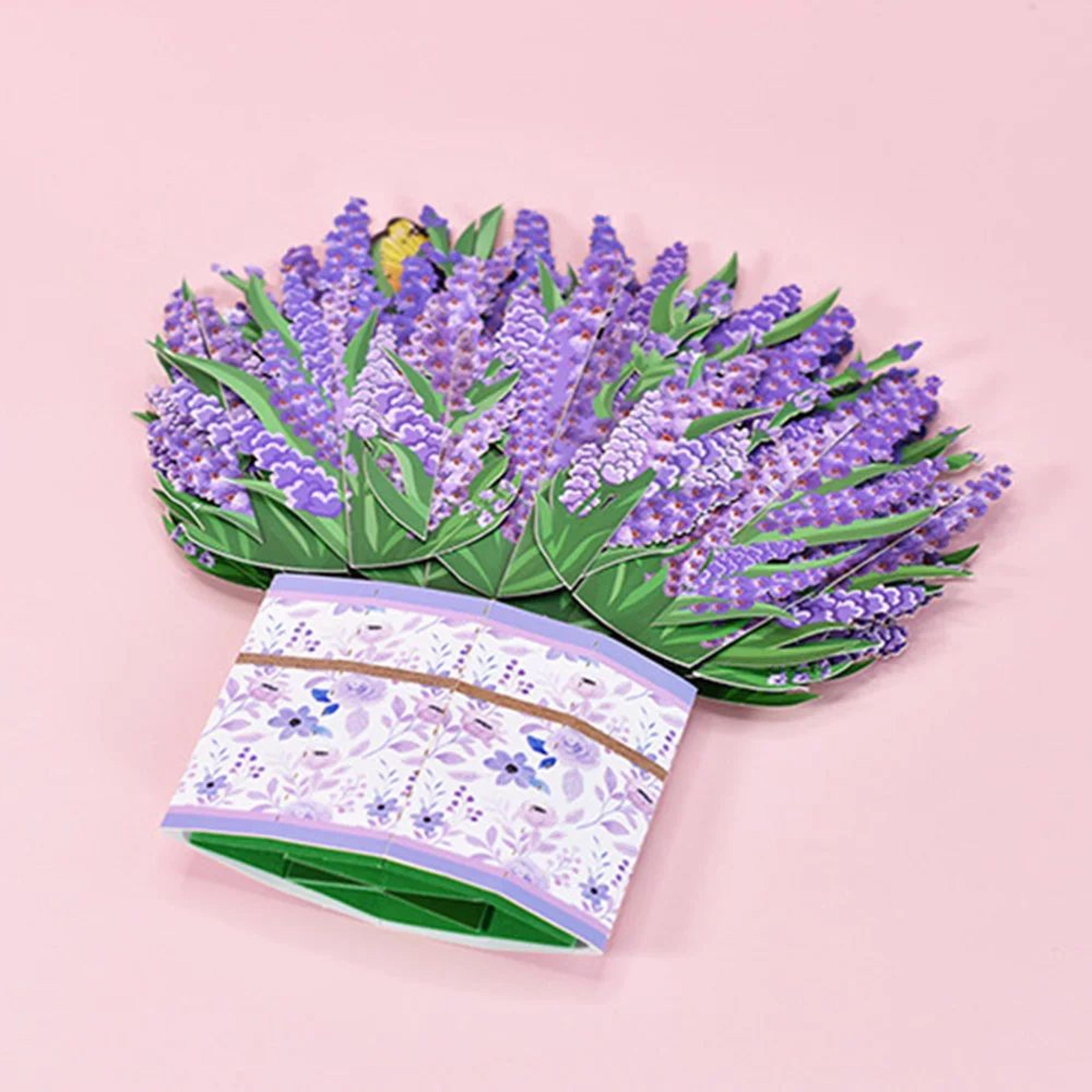 3D Pop Up Flower Bouquet Card  Lasting Paper Floral Keepsake With Envelope For Birthdays Graduation 4