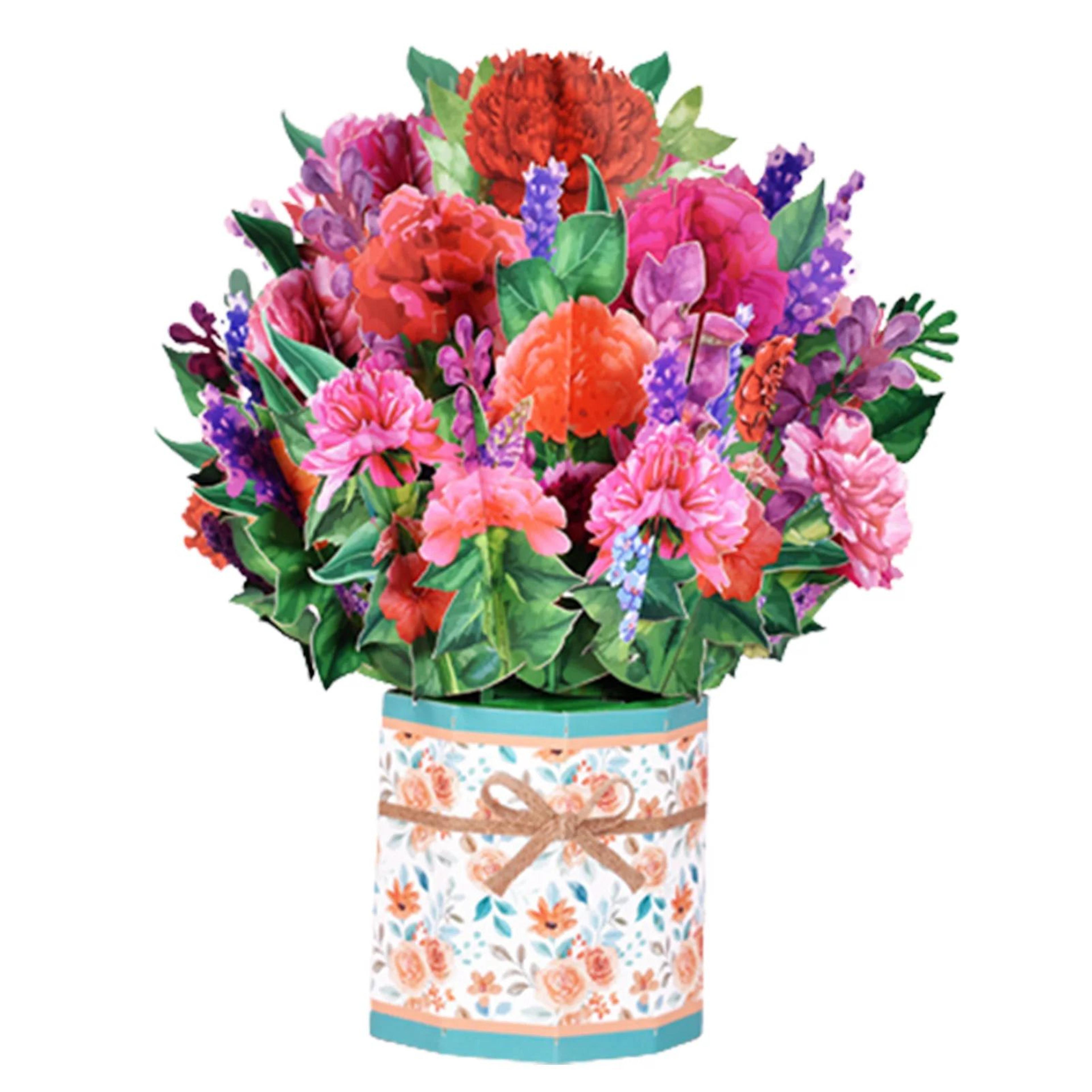 3D Pop Up Flower Bouquet Card  Lasting Paper Floral Keepsake With Envelope For Birthdays Graduation 7
