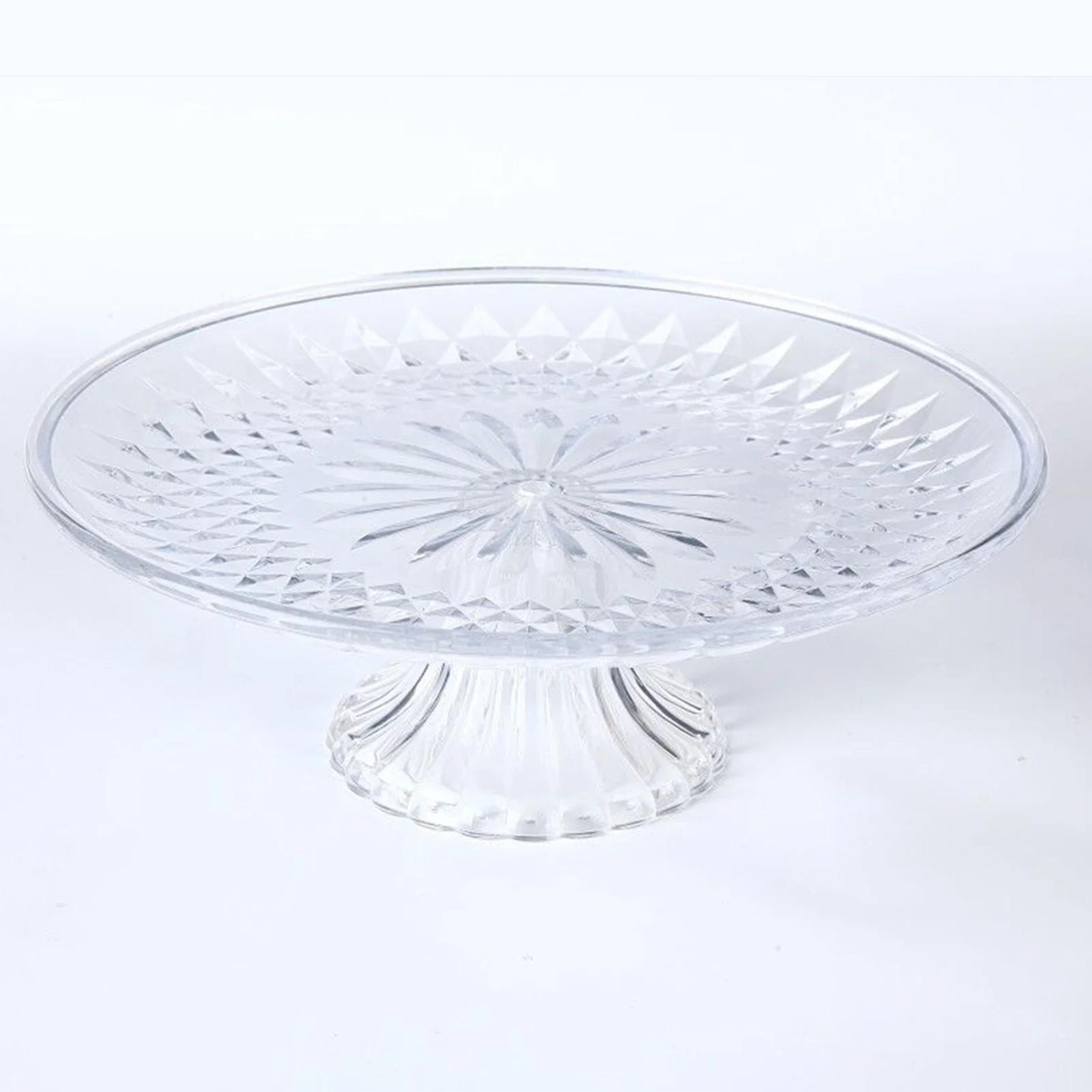 Acrylic Cake Stand Serving Tray  Lovely Round Dessert Display For Cupcakes Fruit Weddings And Birth 2