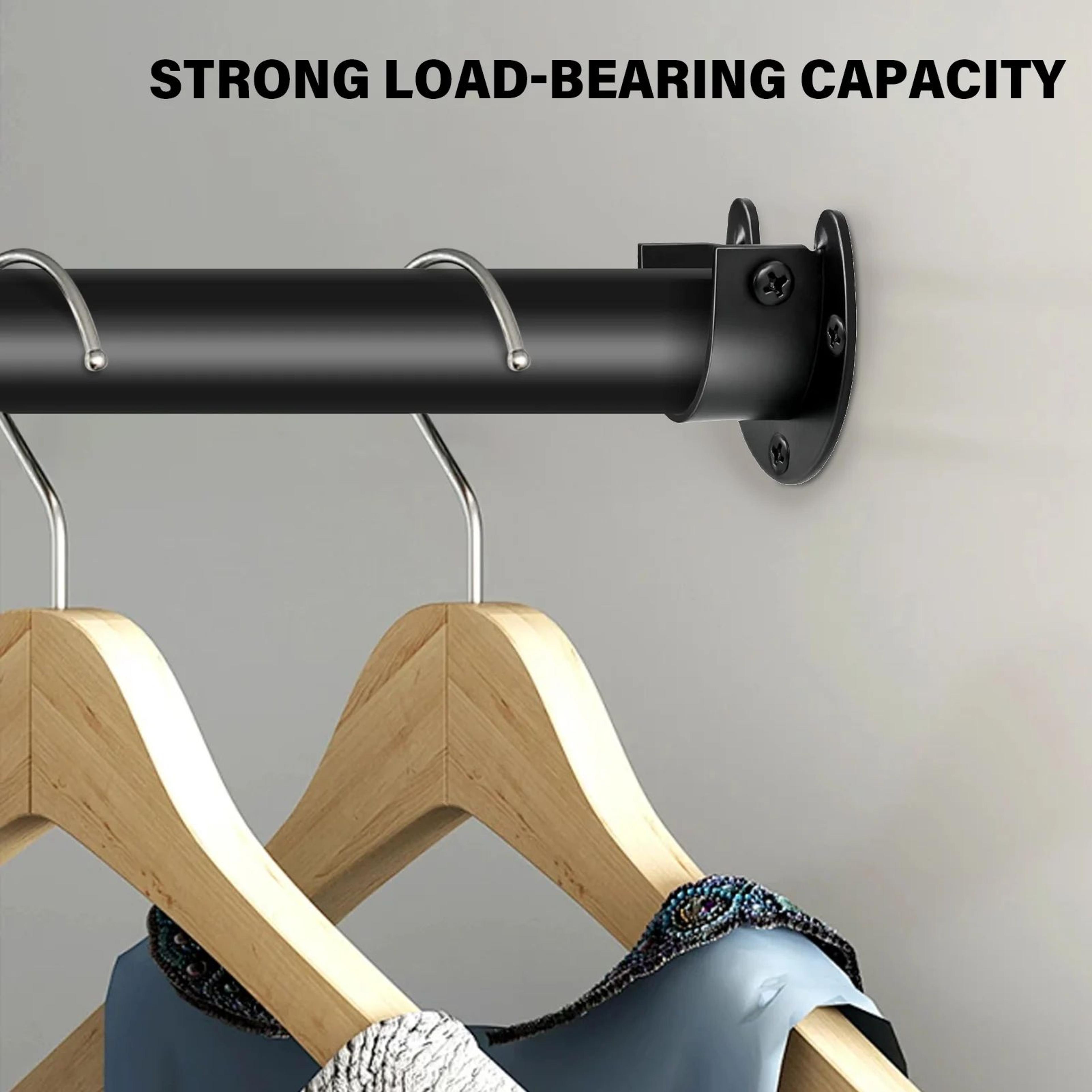 Closet Rod Brackets With Screws  Durable UShaped Alloy End Supports For Secure Wardrobe Rails And N 1