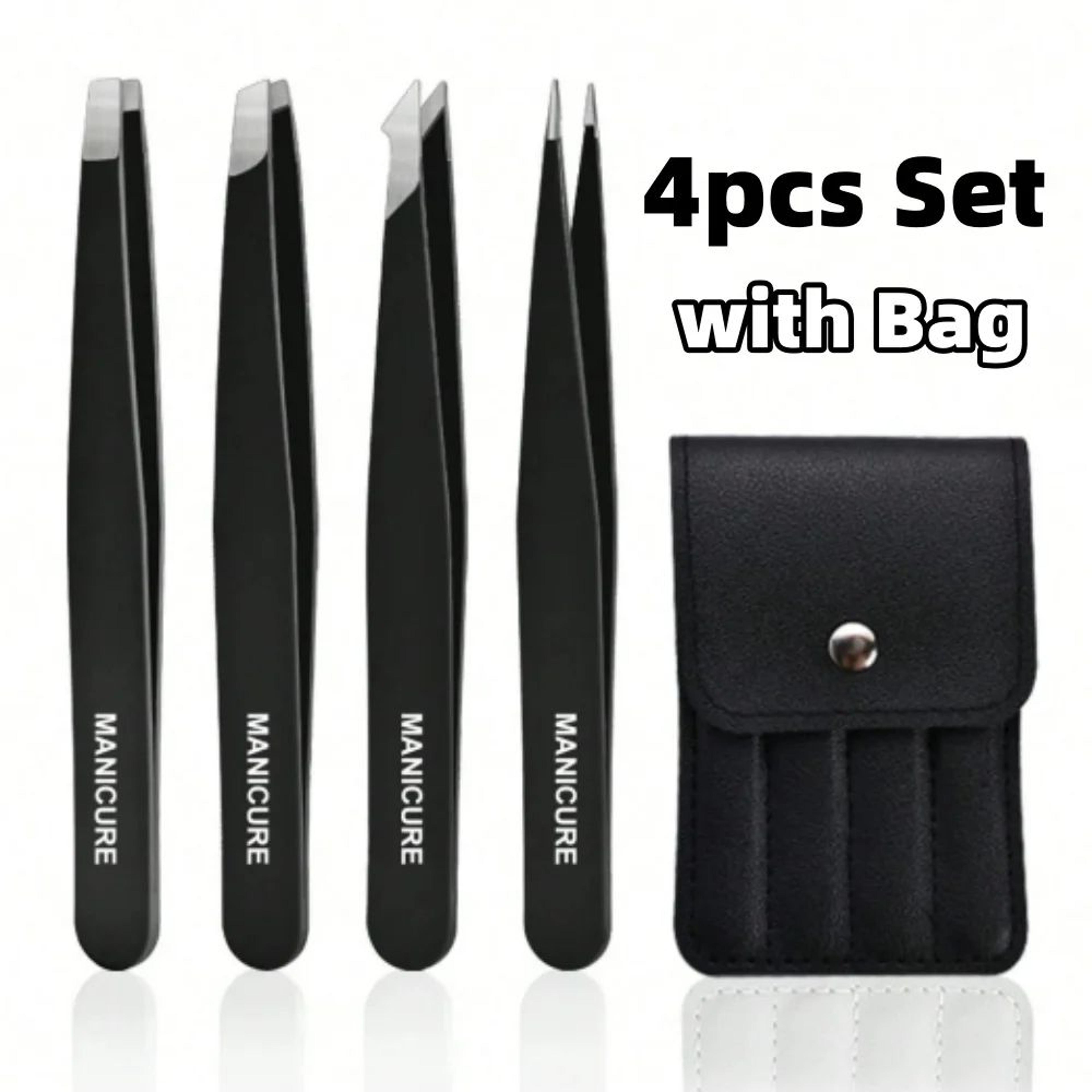 Stainless Steel Eyebrow Tweezer Set  Precision Facial Hair Removal Tools For Neat Brow Shaping And  6