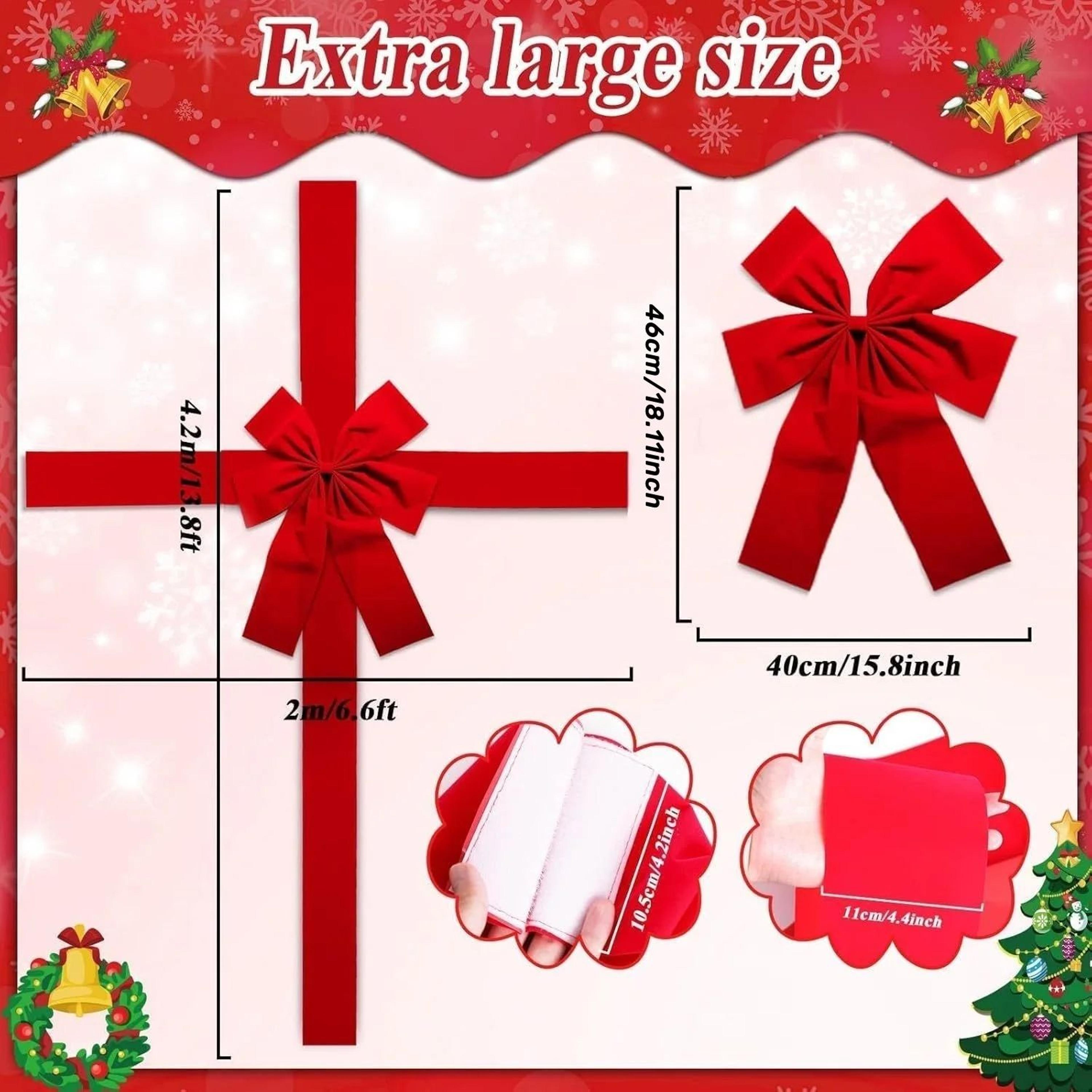 Large Red Christmas Door Bow  Festive Hanging Ribbon Decoration For Inviting Entrances New Year And 5