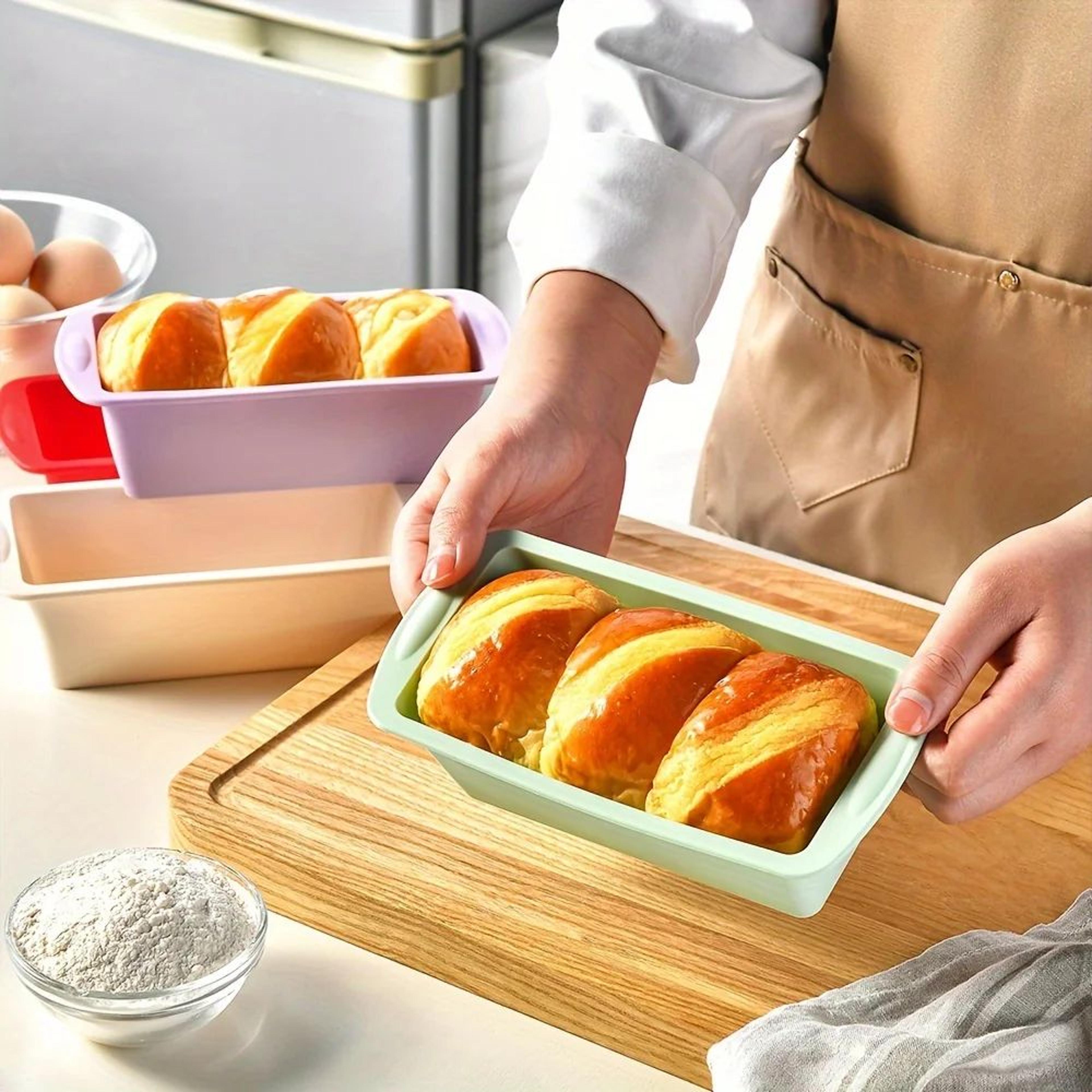 Nonstick Silicone Loaf Pan  Flexible BPAFree Loaf Baking Mold For Easy Release Of Homemade Bread Ca 3