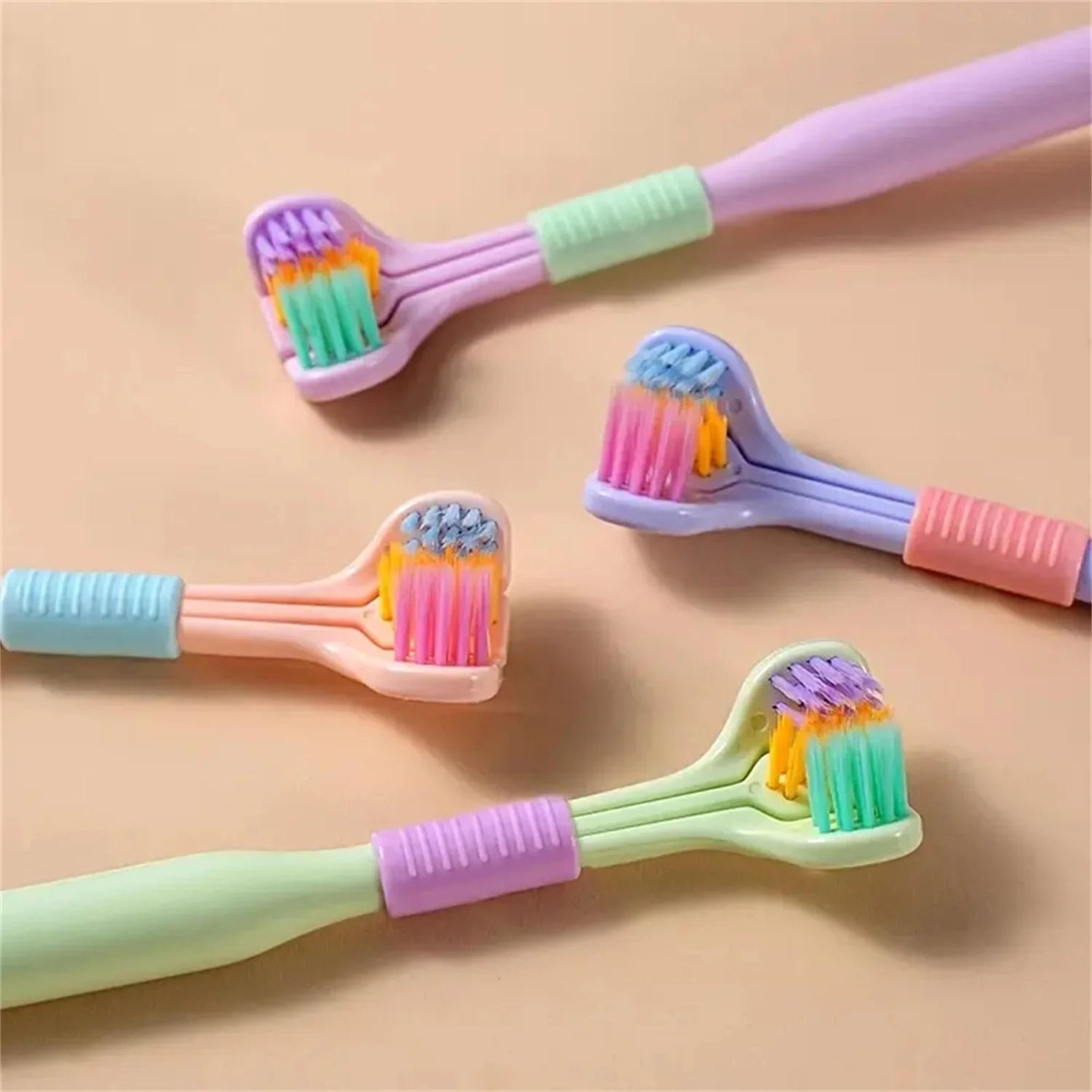 Soft Bristle ThreeSided Toothbrush  Adult Oral Care Brush For Gentle Cleaning And Convenient Daily  5