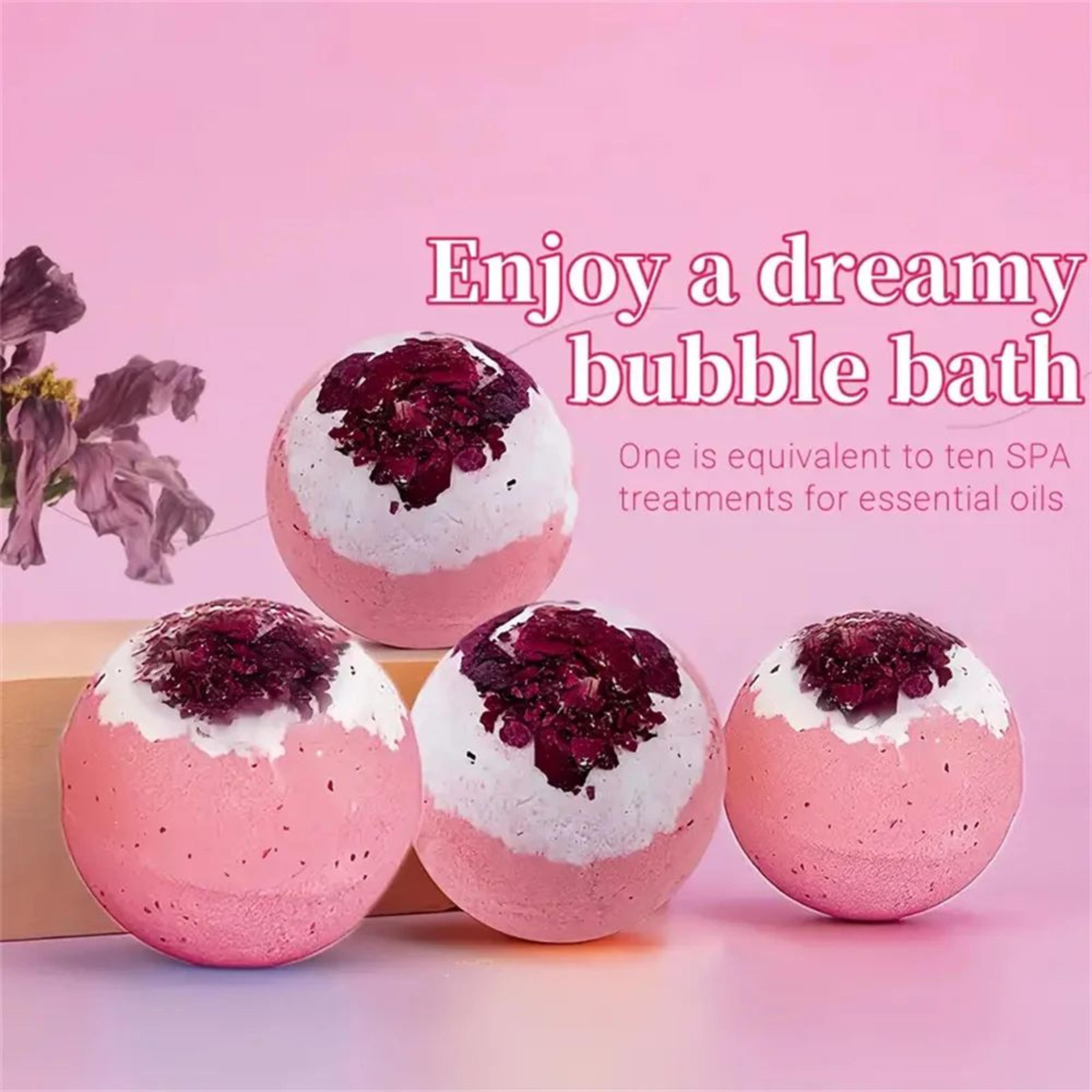 Bath Bomb Gift Set  Handmade Bubble Bath Balls With Sea Salt And Essential Oils For Relaxing Soaks  3
