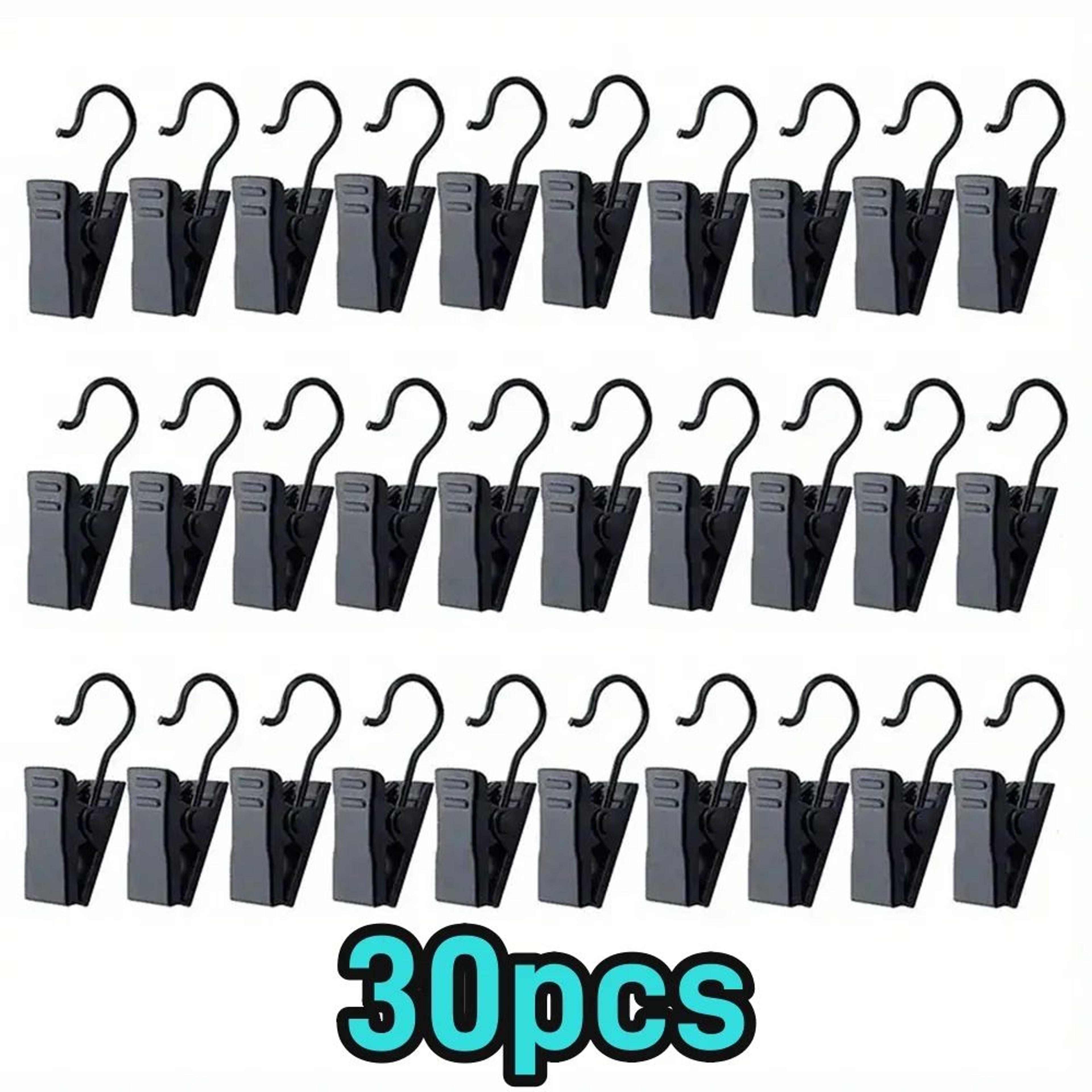 Black Metal Hanger Clips  120Piece Curtain Hook Set For Easy String Light Hanging Home Displays  Pa 5