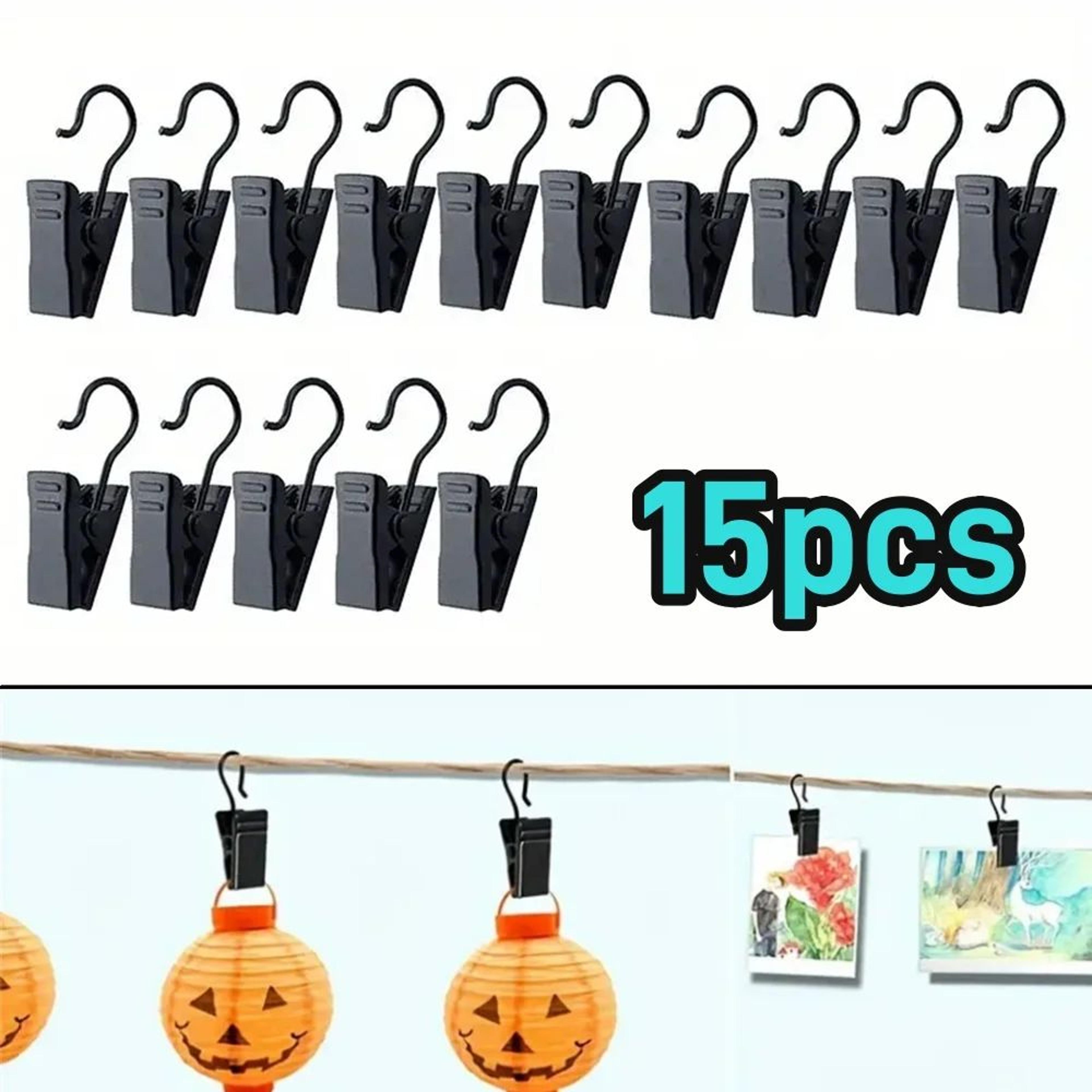 Black Metal Hanger Clips  120Piece Curtain Hook Set For Easy String Light Hanging Home Displays  Pa 4