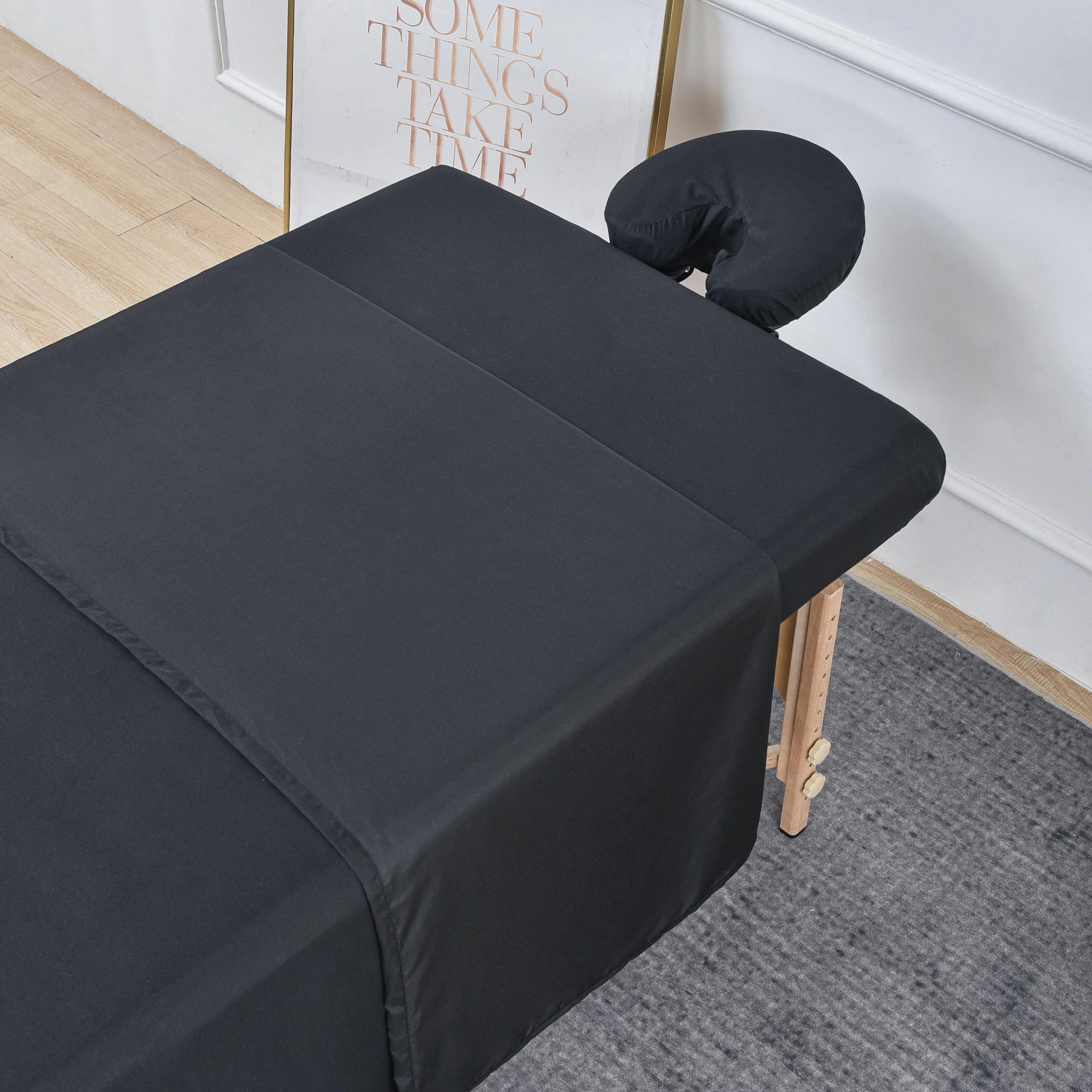 Microfiber Massage Table Sheets  3pcs Set With Flat Sheet Fitted Sheet And Face Cradle Cover For Sa 1