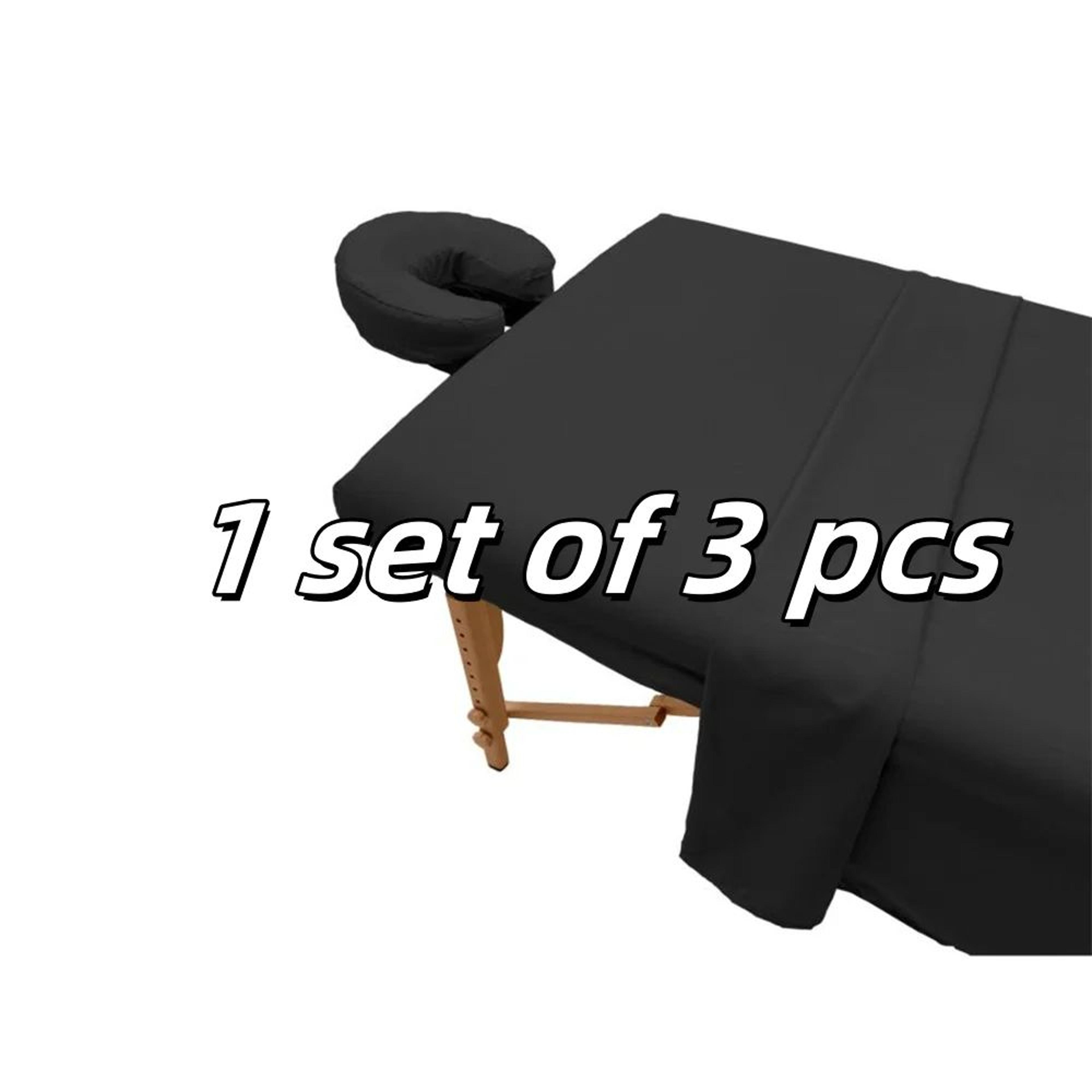 Microfiber Massage Table Sheets  3pcs Set With Flat Sheet Fitted Sheet And Face Cradle Cover For Sa 8