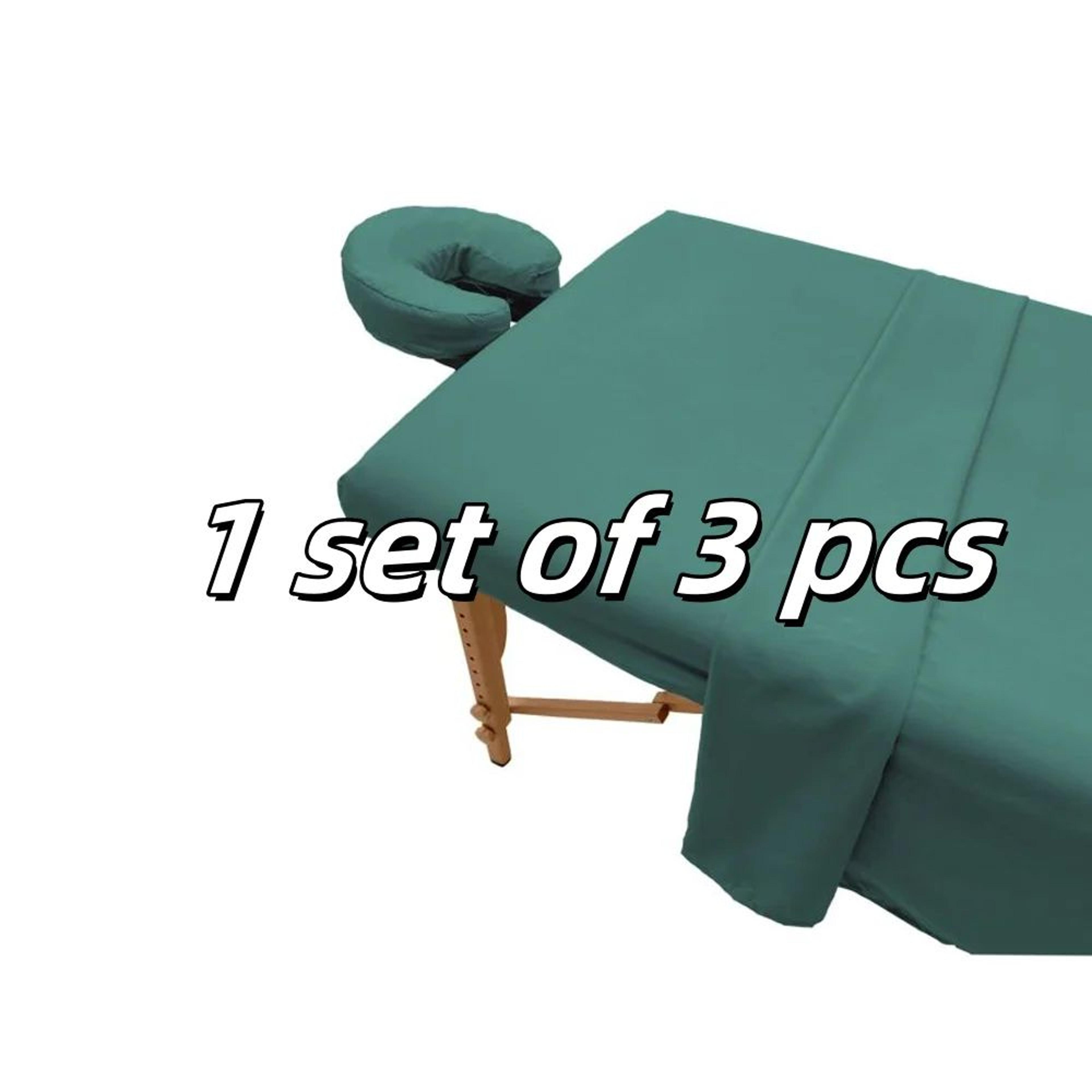 Microfiber Massage Table Sheets  3pcs Set With Flat Sheet Fitted Sheet And Face Cradle Cover For Sa 6