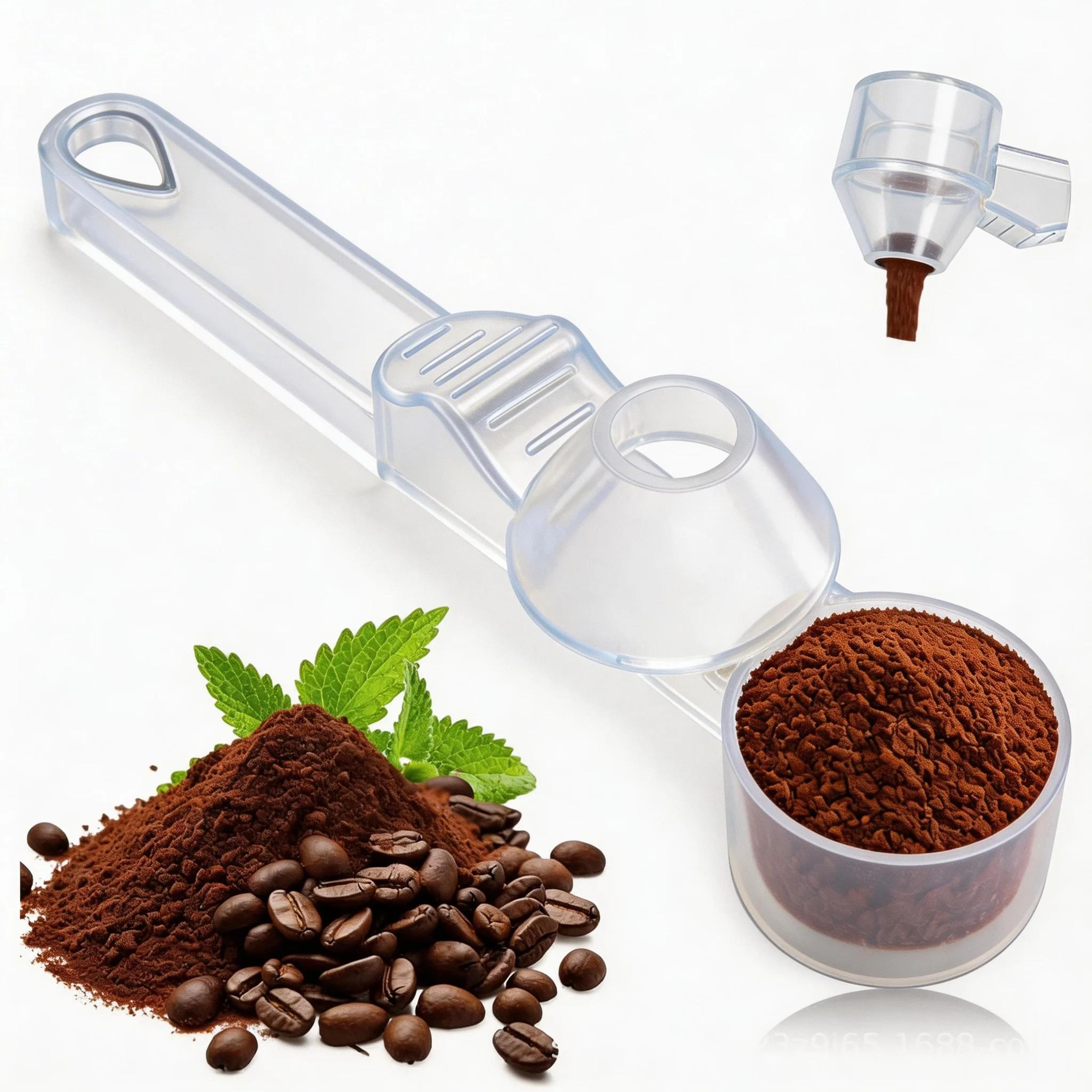 Coffee Scoop  Funnel  Measuring Spoon With Sliding Holder For Refillable Coffee Pods  Easy Protein  9