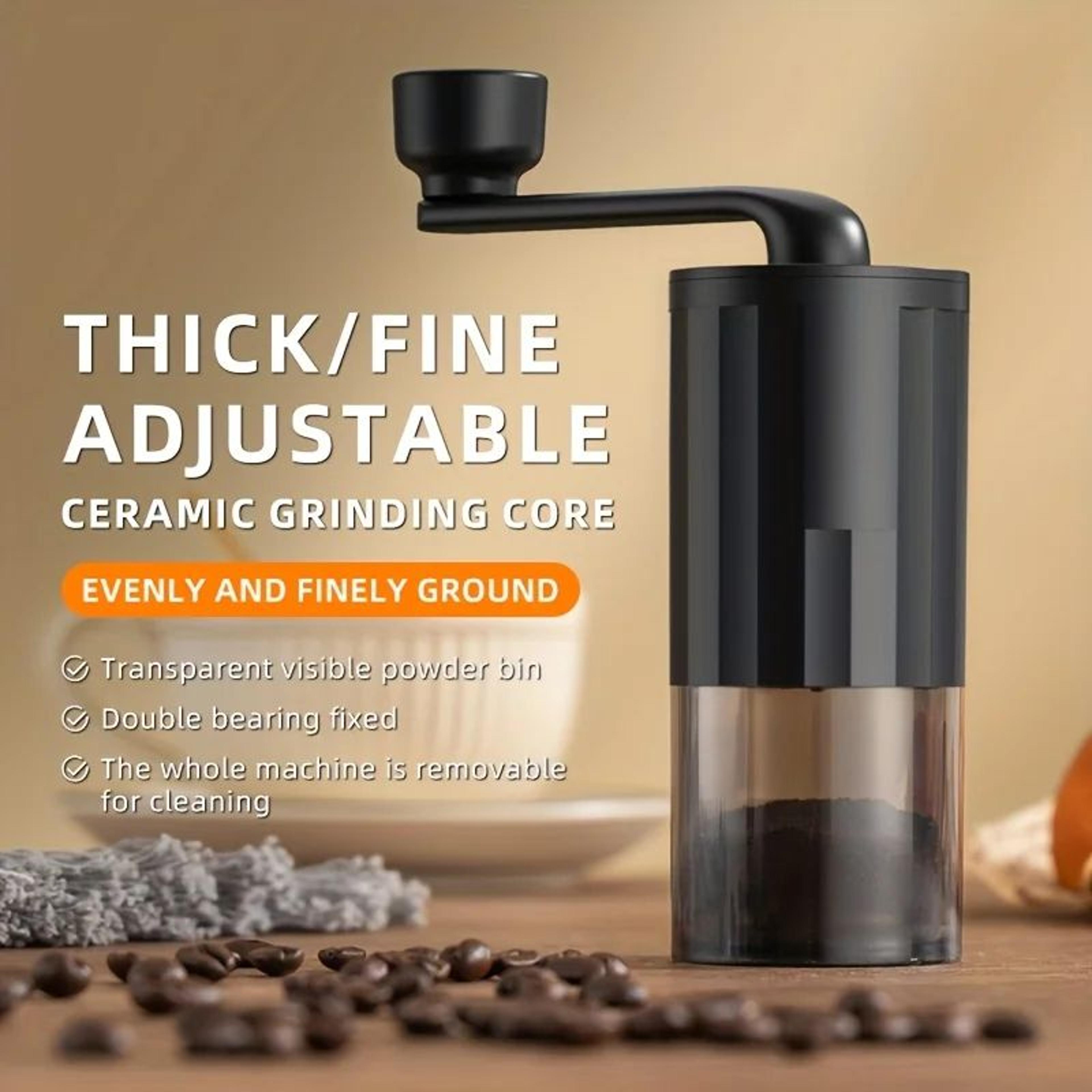 Manual Coffee Grinder  Retro HandCrank Ceramic Core Grinder With Adjustable Coarseness For Fresh Co 4