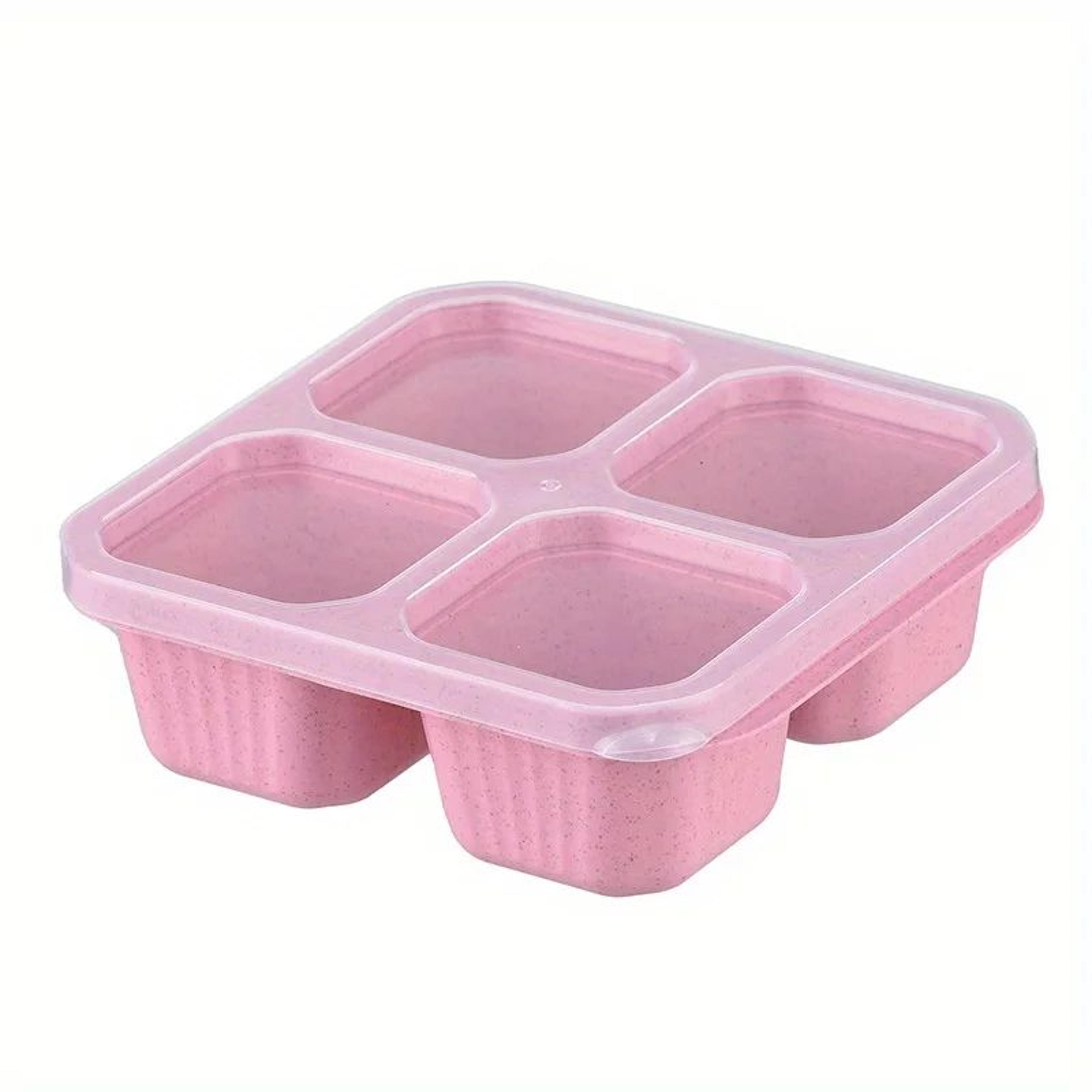 Bento Snack Box  BPAFree Reusable Lunch Container With Lid And 4 Compartments For Neat School Work  8