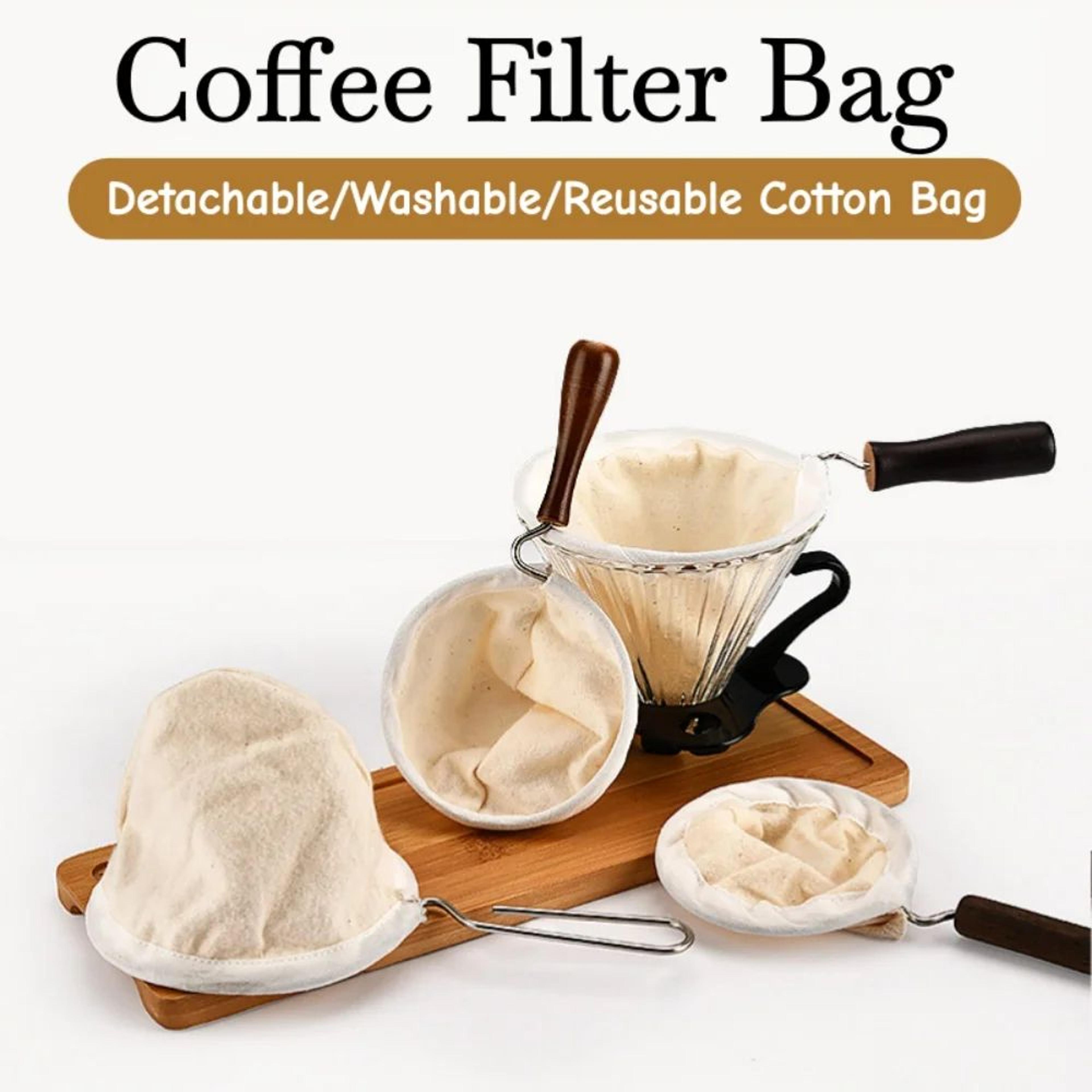 Reusable Cloth Coffee Filter  Flannel Filter Bag With Handle For Practical Manual Brewing Tea Filte 1