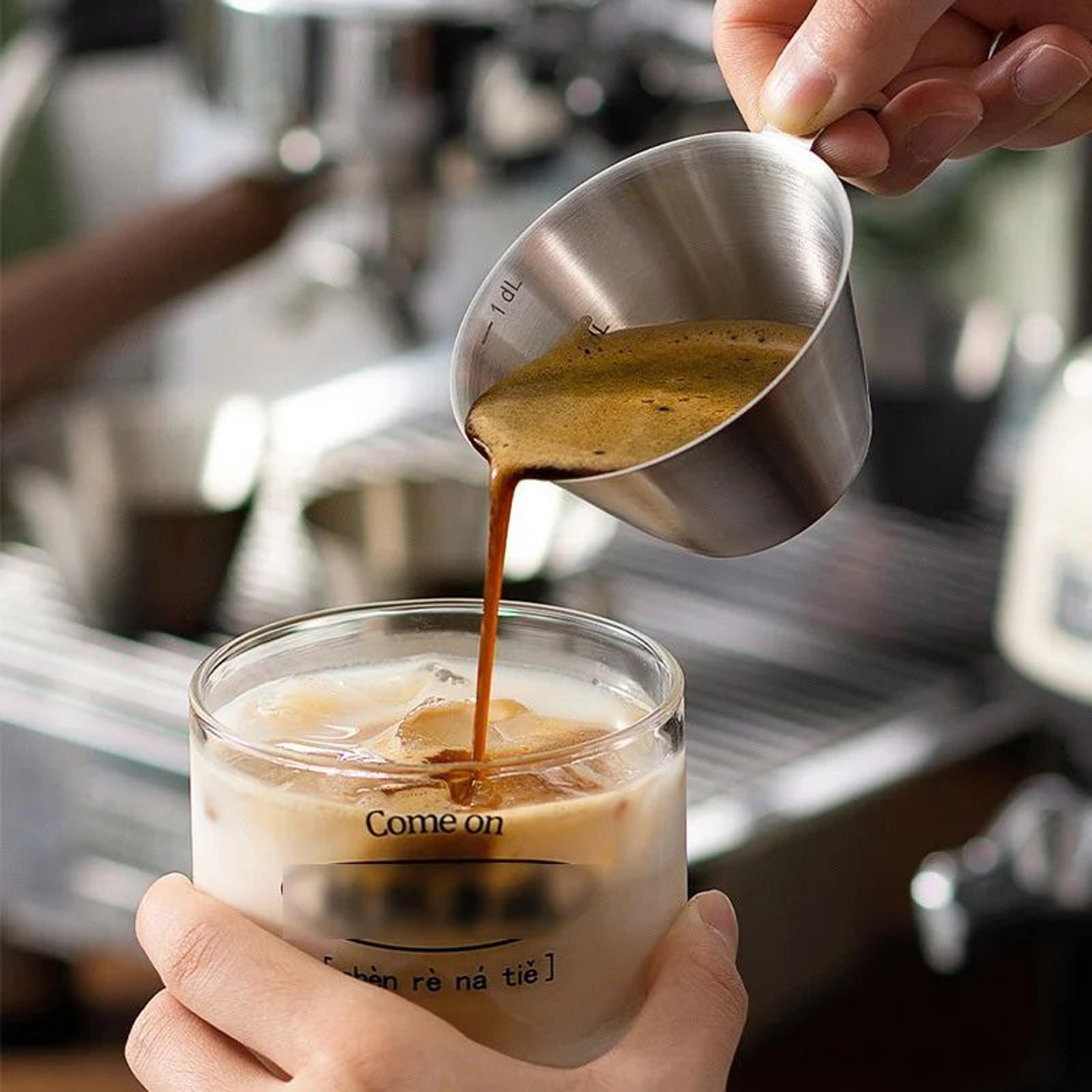 Stainless Steel Measuring Cup  35 Fl Oz Coffee Shot Cup With A Handle And Scale For Espresso Milk P 2
